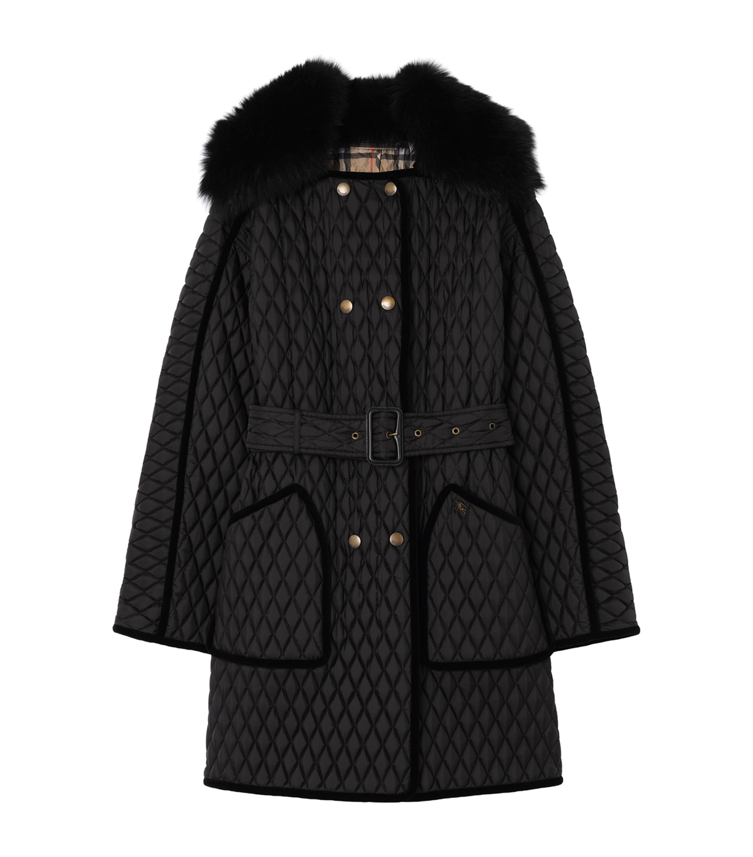 Burberry Womens Quilted Puffer Jacket Black