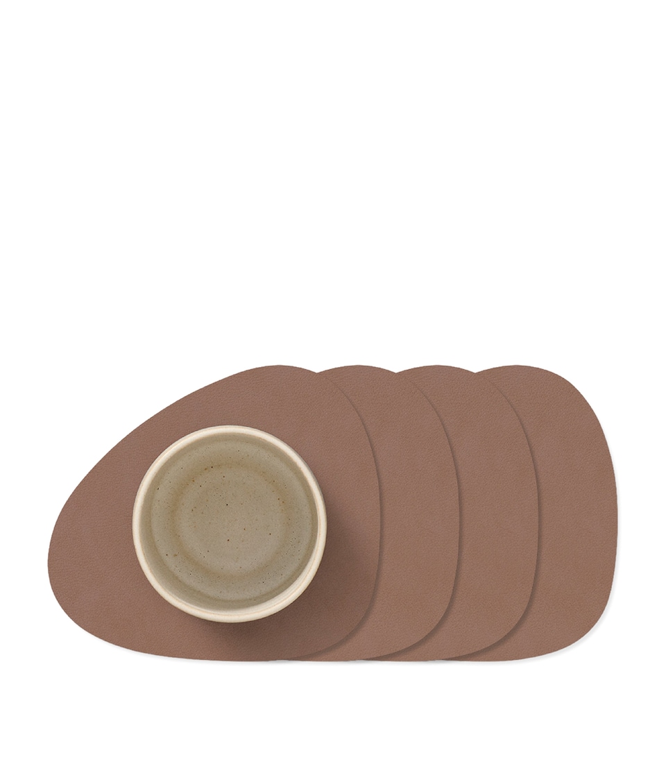 LIND DNA Curve Nupo Coasters (Set of 4) Truffle
