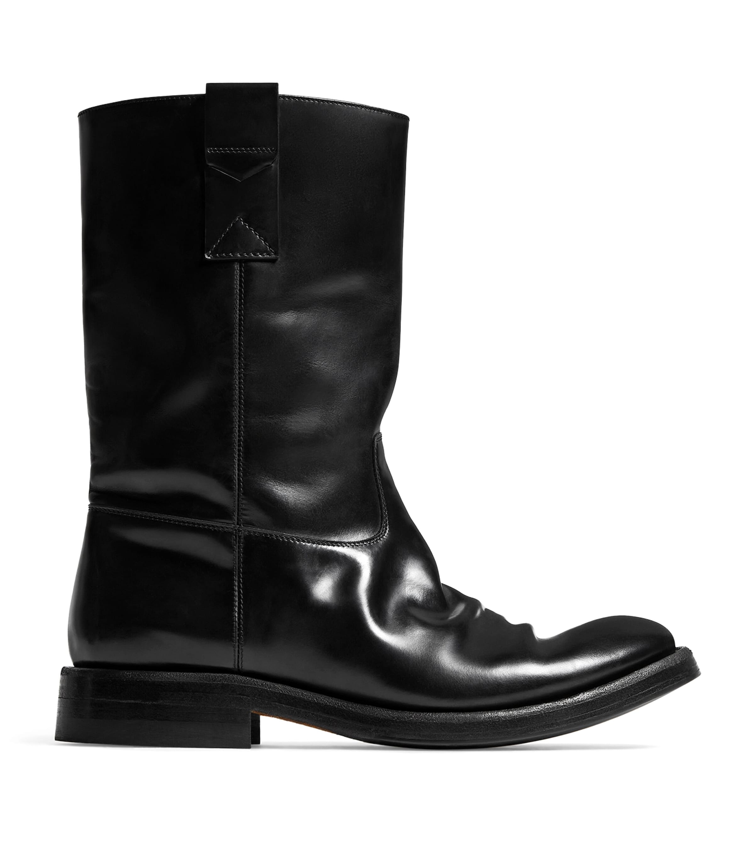 Leather Slip-On Boots