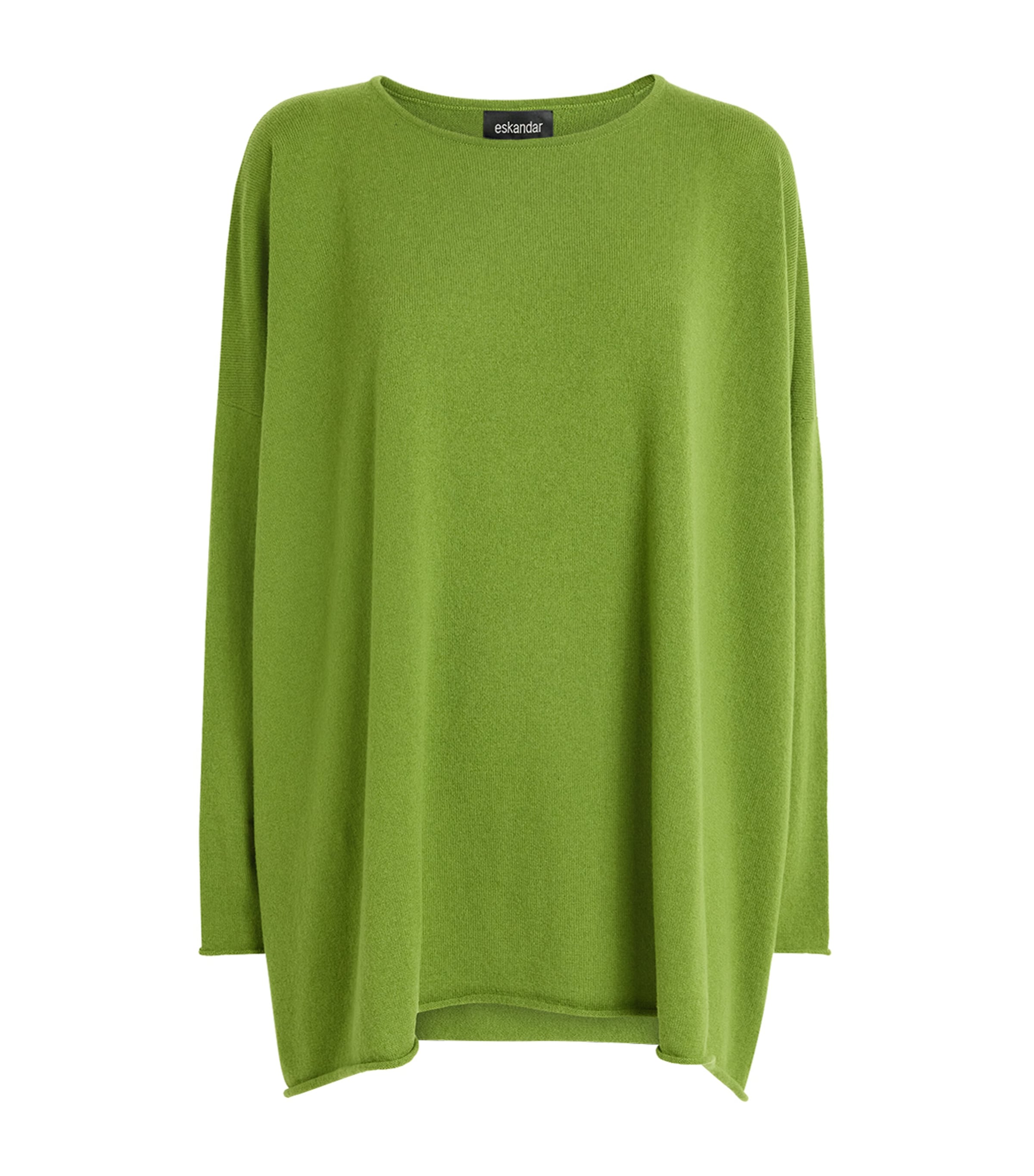 Eskandar Womens Cashmere Sweater Limedark