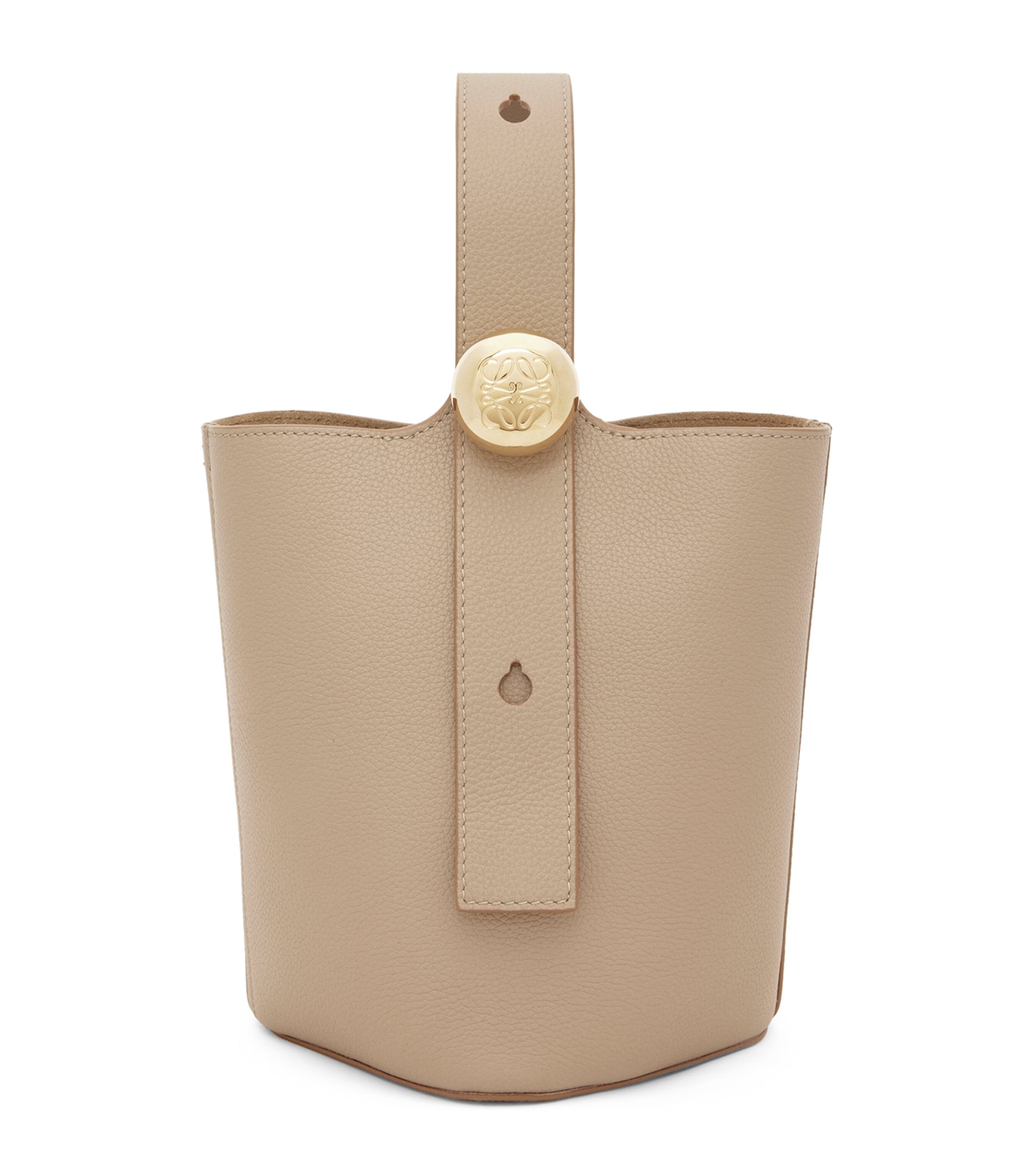 LOEWE Mini Leather Pebble Bucket Bag | Harrods US