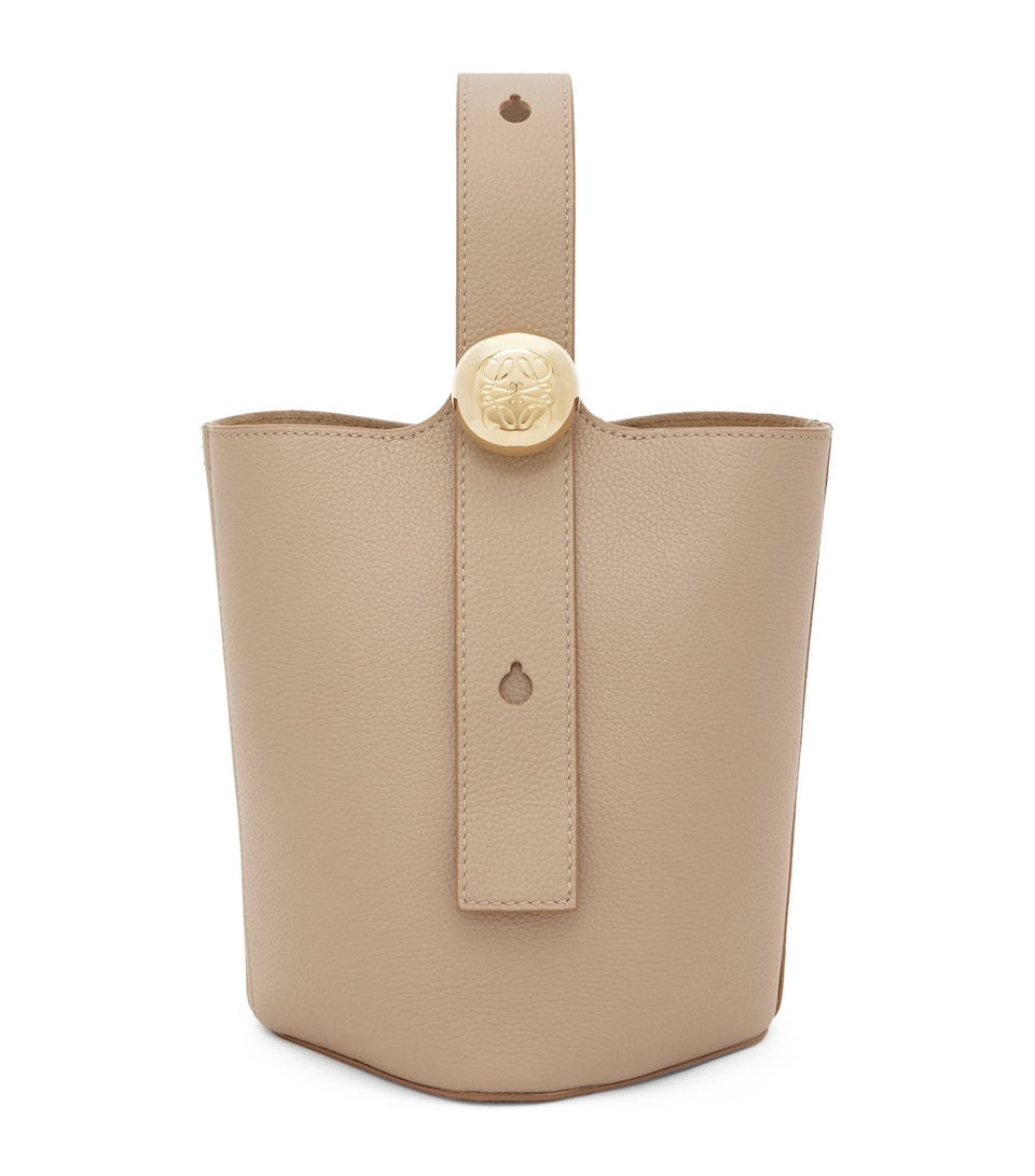 Mini Leather Pebble Bucket Bag
