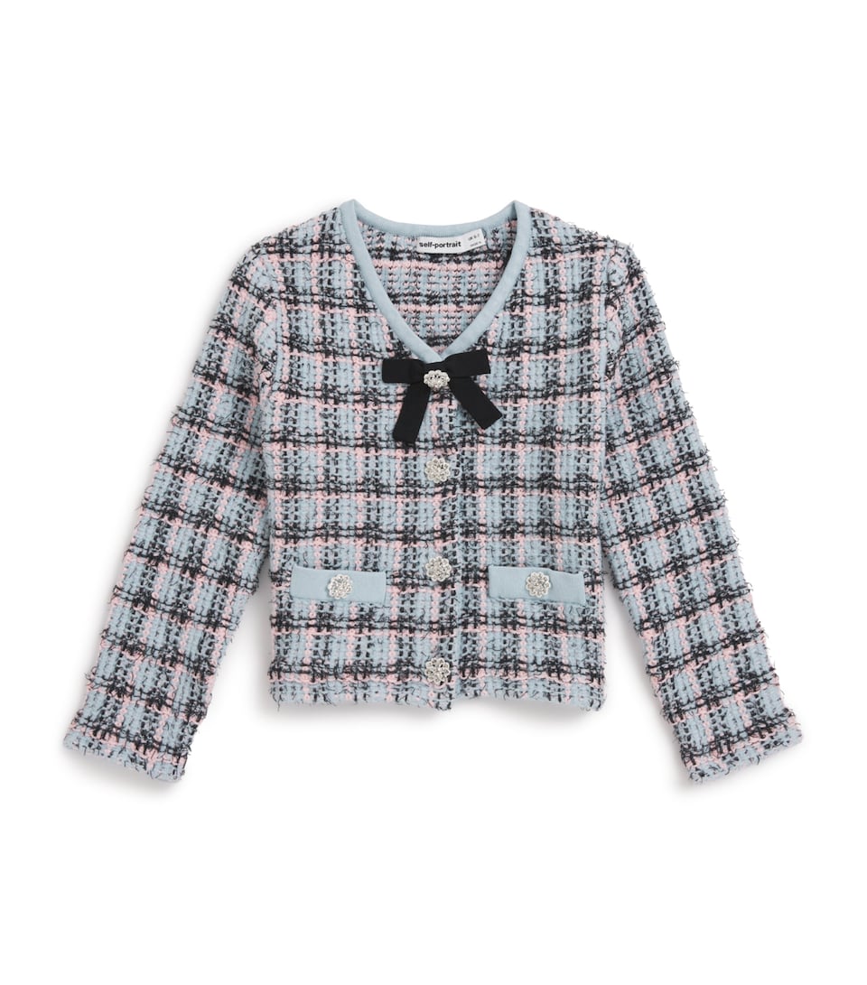 Cotton-Blend Check Cardigan (3-12 Years)