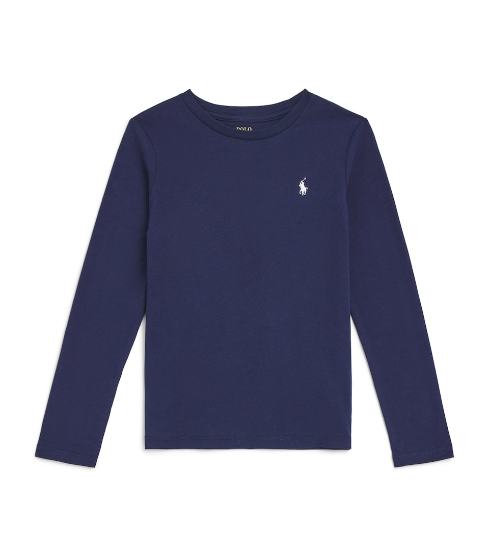 Ralph Lauren Kids Polo Pony Long-Sleeve T-Shirt (7-14 Years) Newport Nvy W Wht Pp