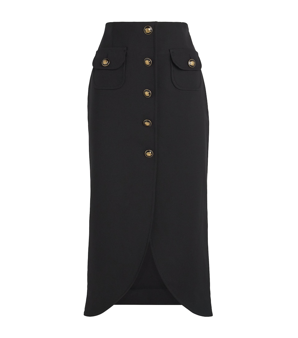 Buttoned Midi Skirt