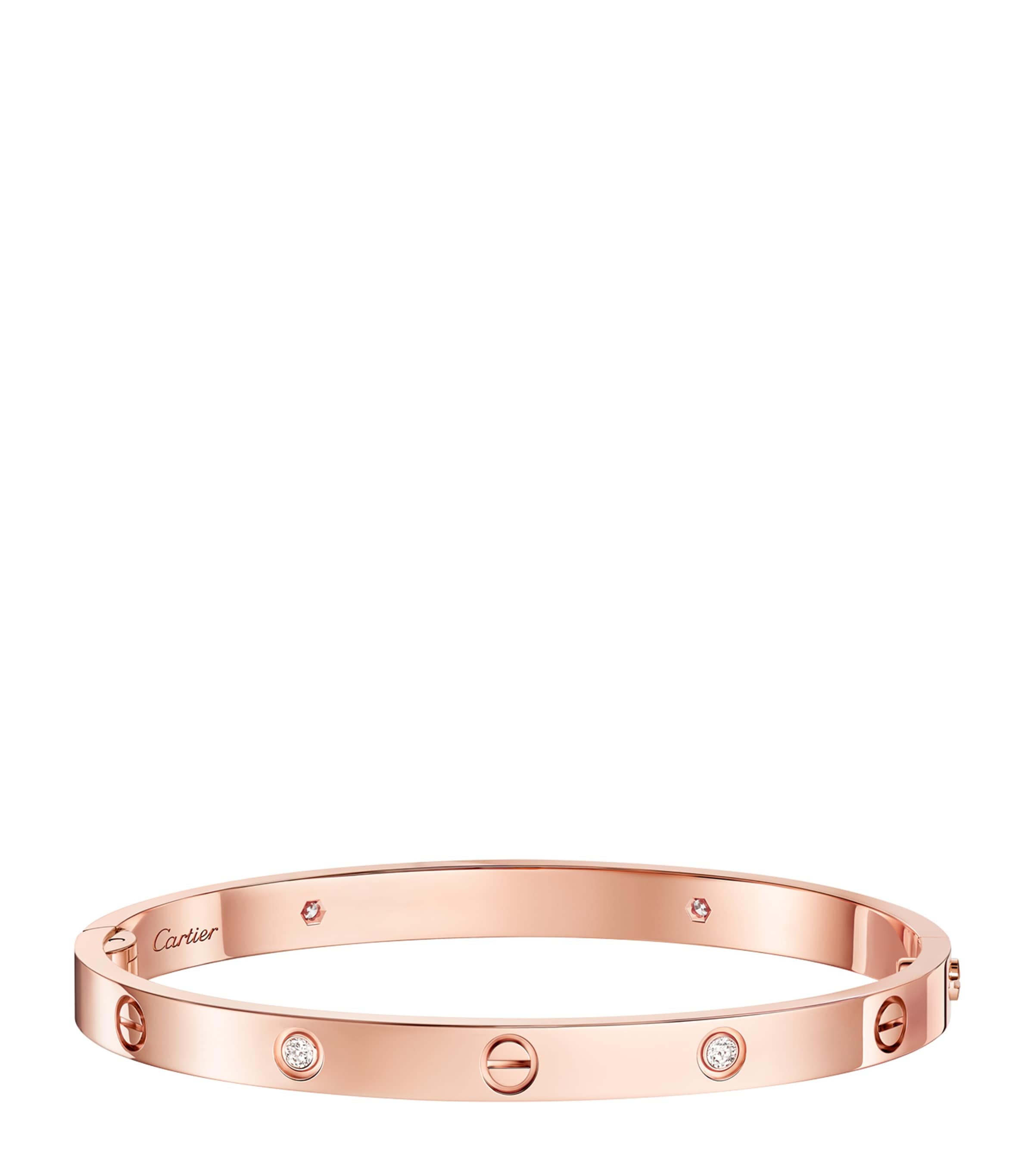 Medium Rose Gold and Diamond LOVE Bracelet