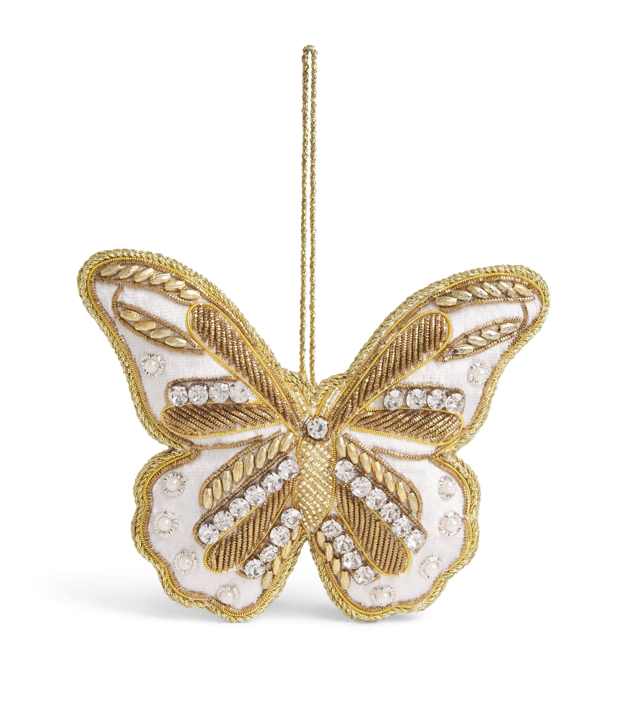 Tinker Tailor Crystal-Embellished Butterfly Tree Decoration White & Gold