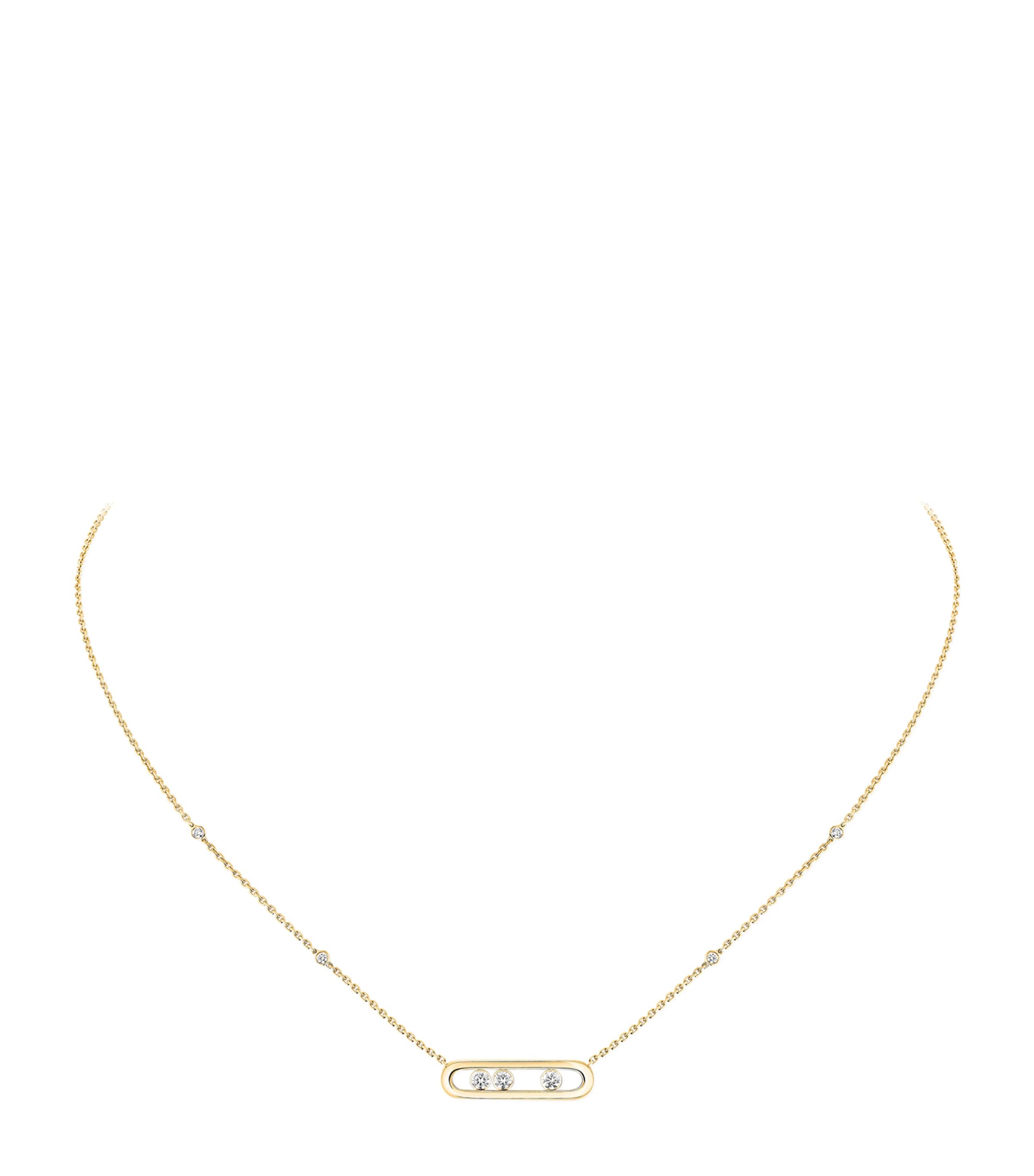 Baby Move Classique Yellow Gold and Diamond Necklace (0.14ct)