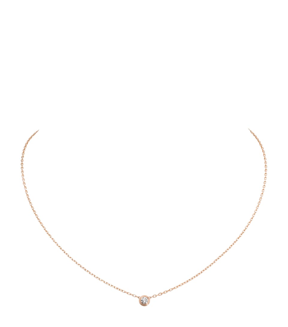 Cartier Small Rose Gold and Diamond Cartier d'Amour Necklace Rose Gold