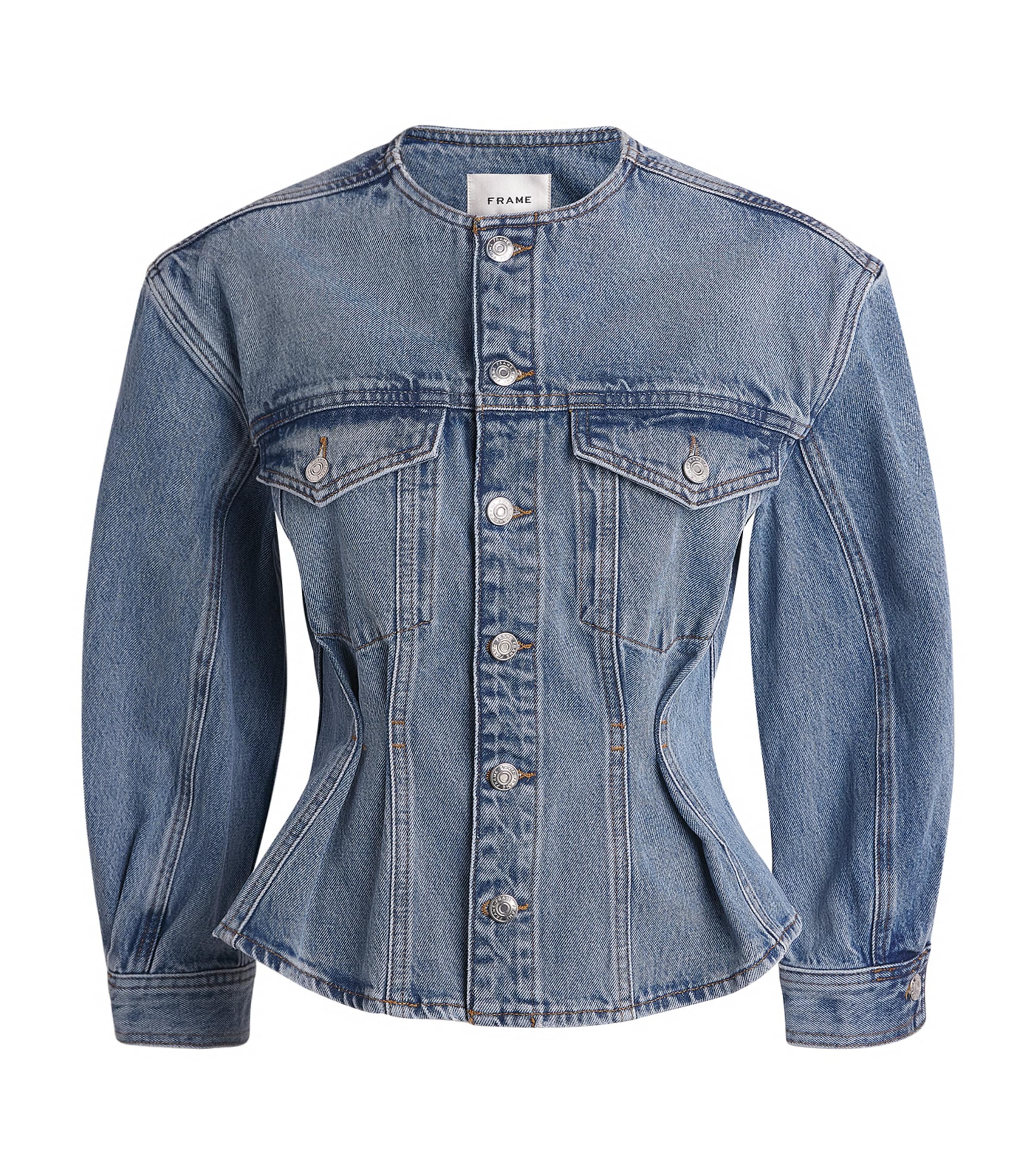 FRAME Womens Nipped Denim Jacket Umb Ria