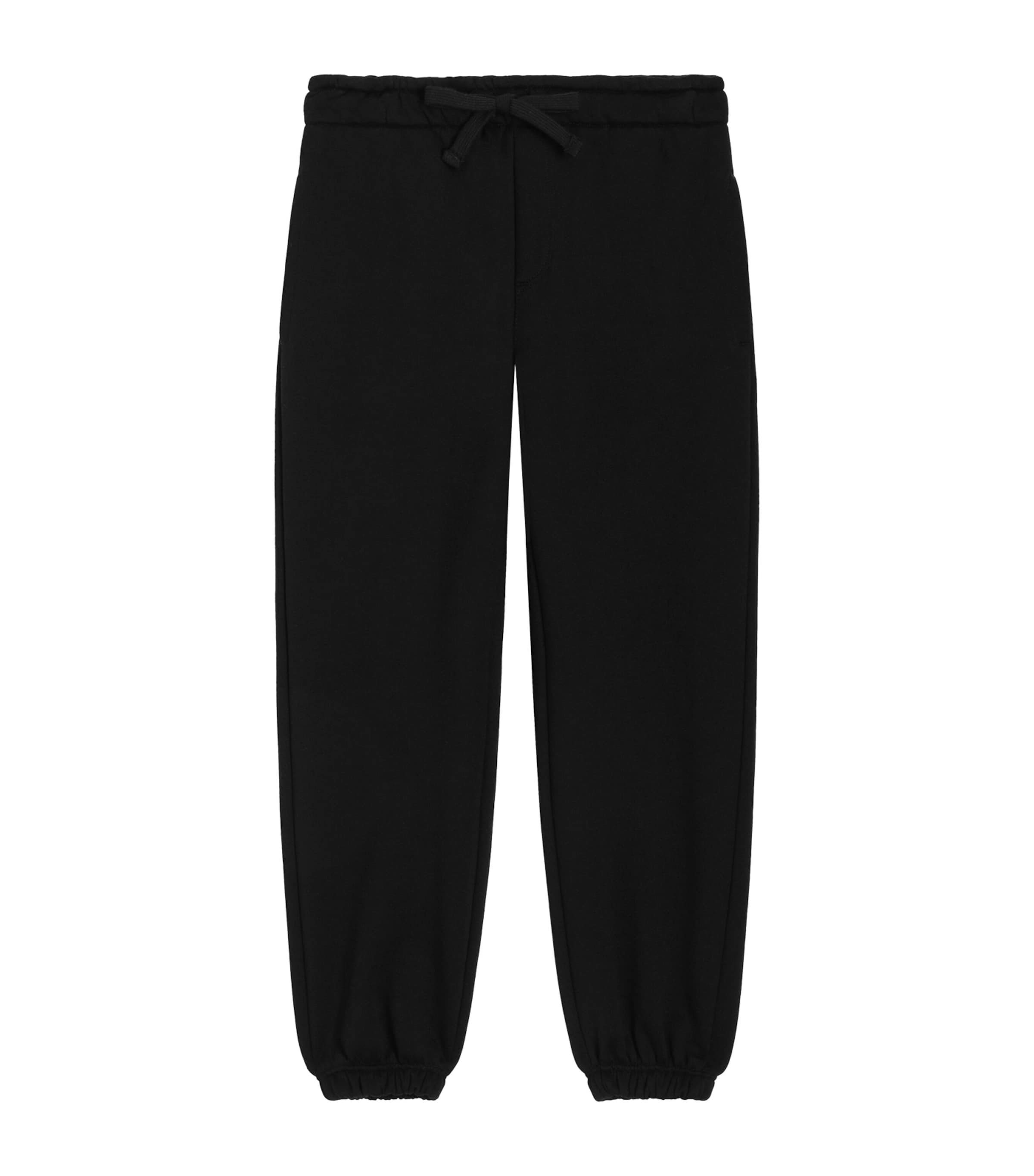 Dolce&Gabbana Kids Cotton Crest Sweatpants (8-12+ Years) Black