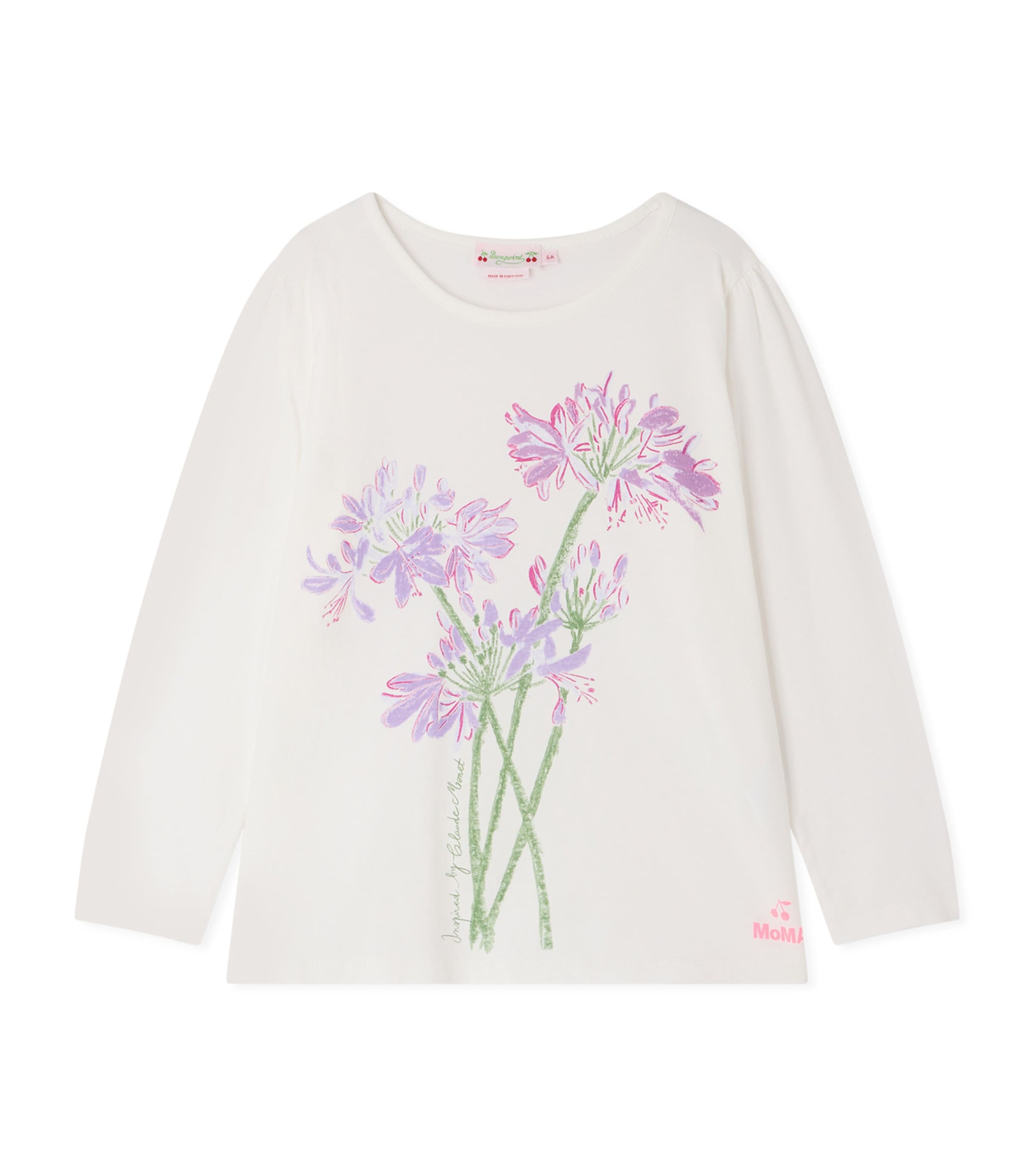 Bonpoint x MoMa Cotton Long-Sleeve T-Shirt (14 Years) Upb Ecru