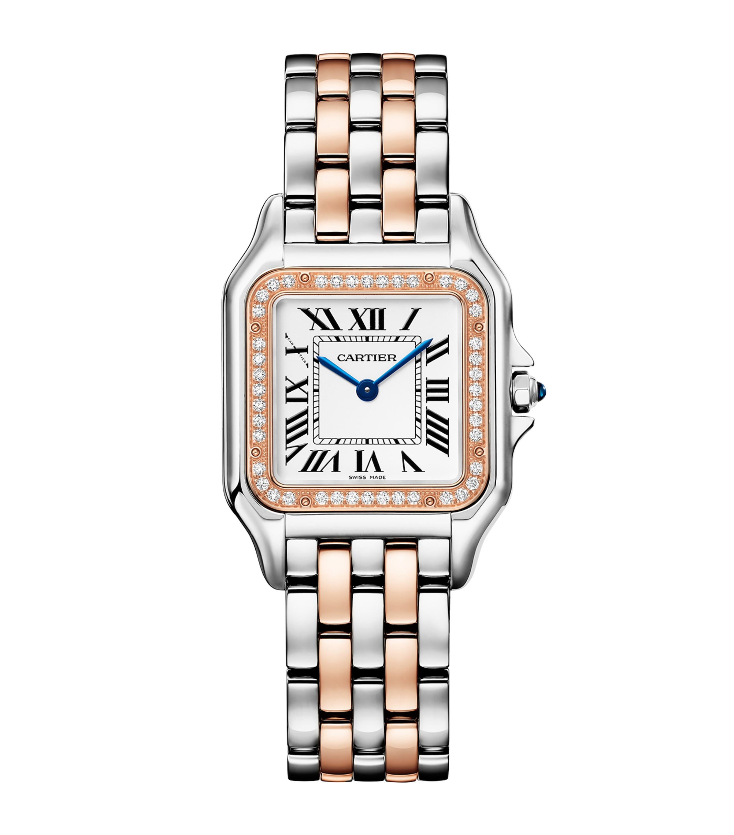 Cartier Medium Rose Gold and Diamond Panthère de Cartier Watch 27mm Silver