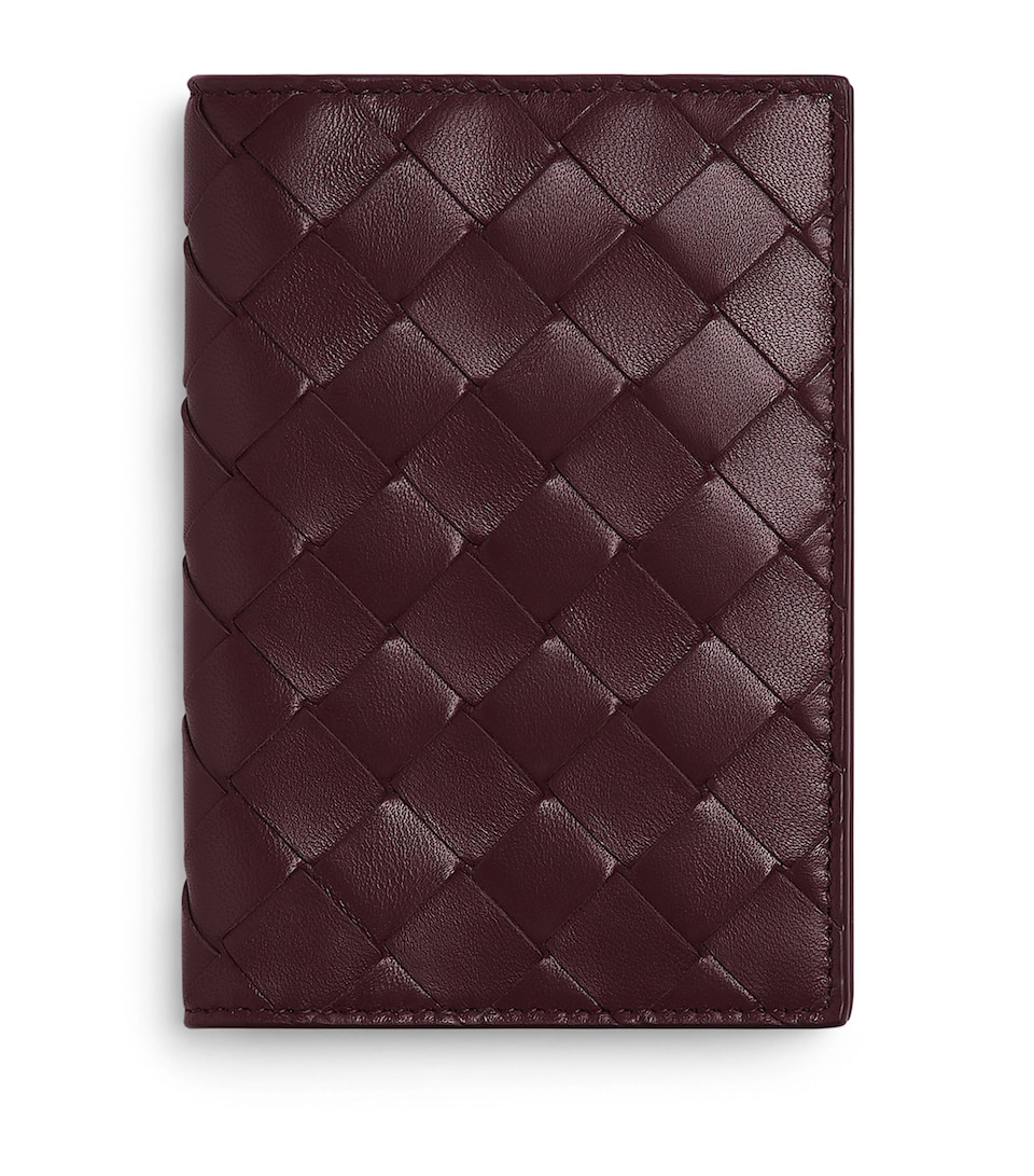 Bottega Veneta Leather Intrecciato Passport Holder