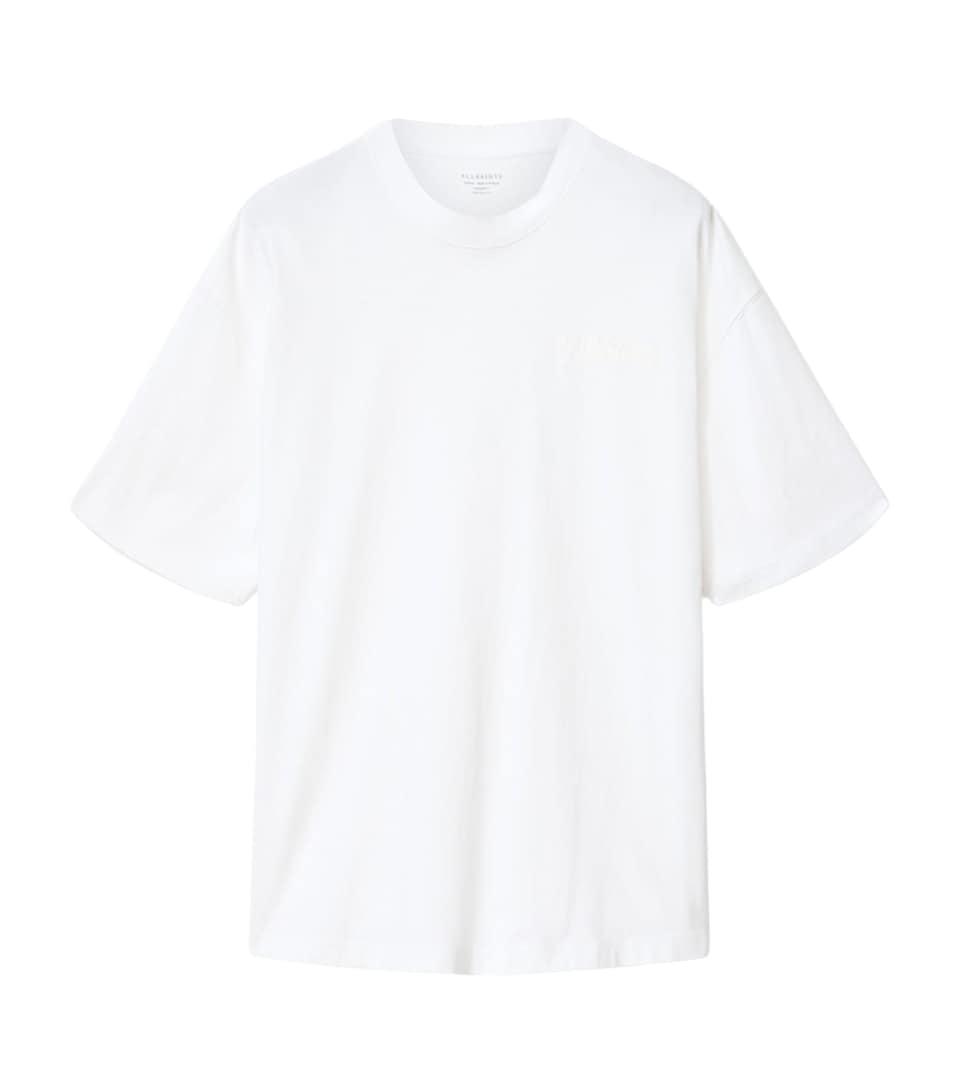 AllSaints Mens Oversized Organic Cotton Odyssey T-Shirt Optic White
