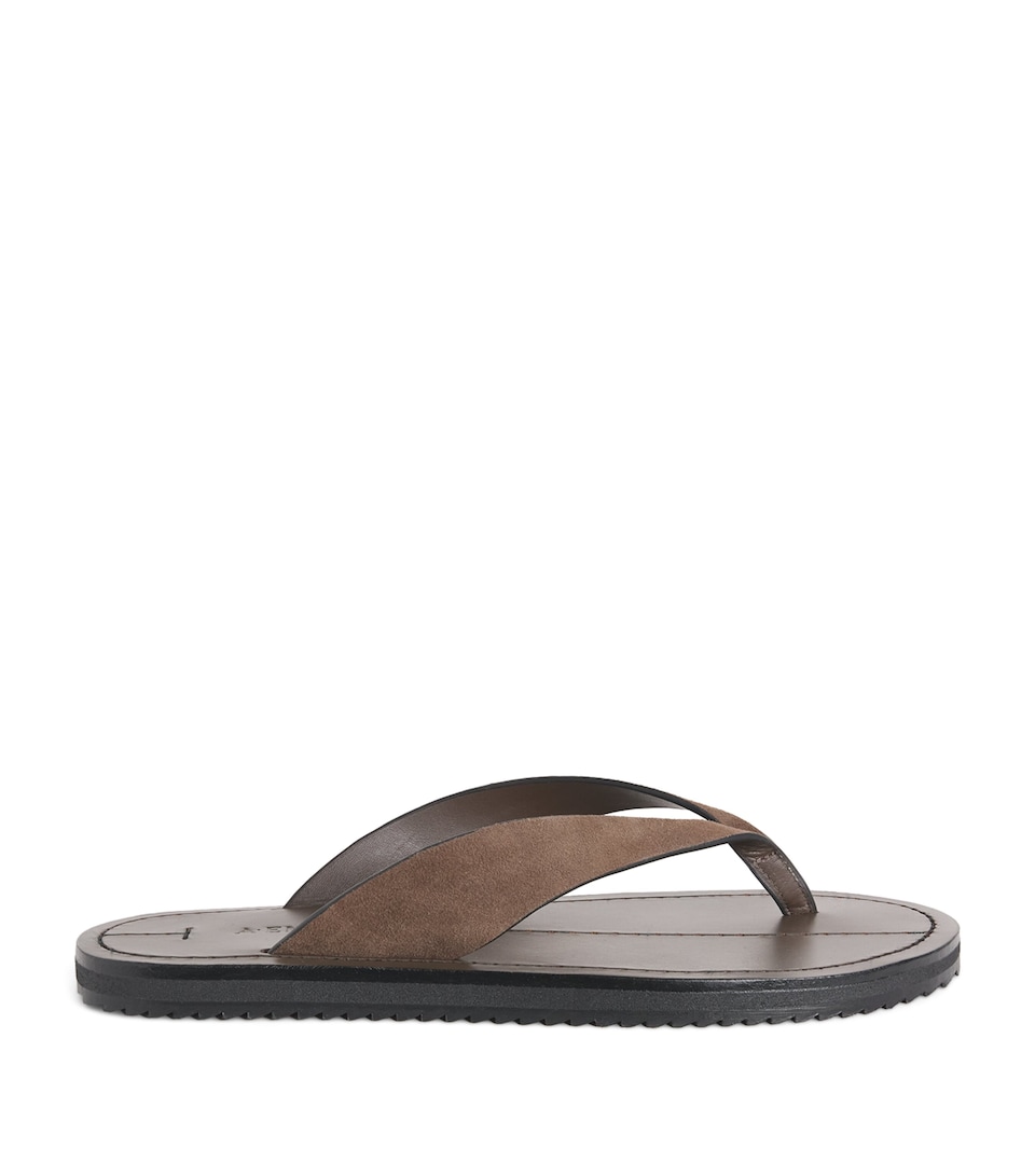 Leather Flora Flip Flops