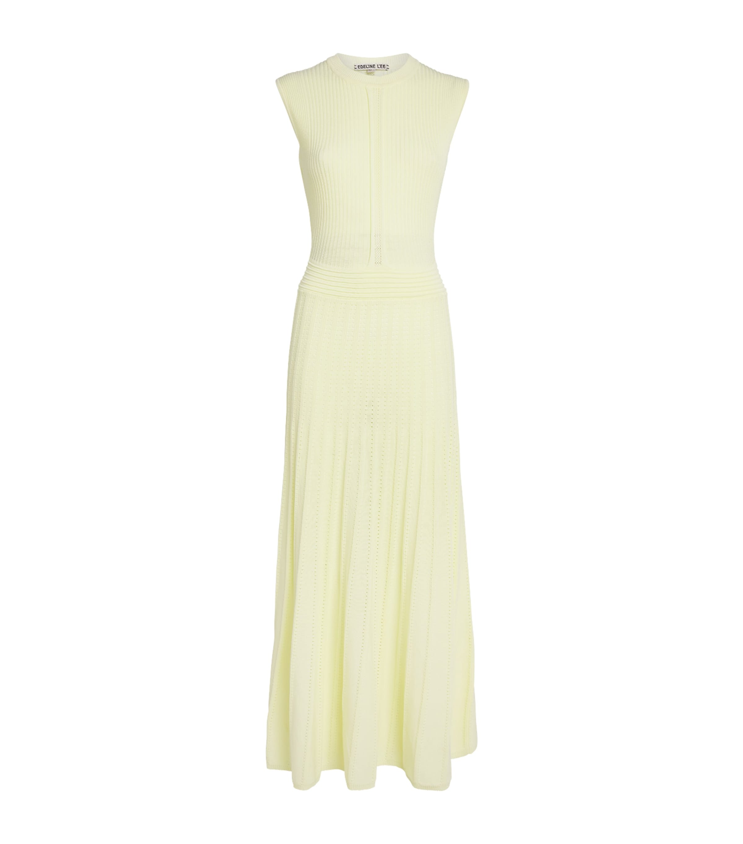 Edeline Lee Womens Knitted Sleeveless Maxi Dress Lem/lemon