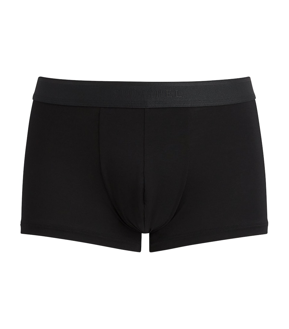 Sunspel Mens Tencel-Blend Stretch Trunks Bkaa Black
