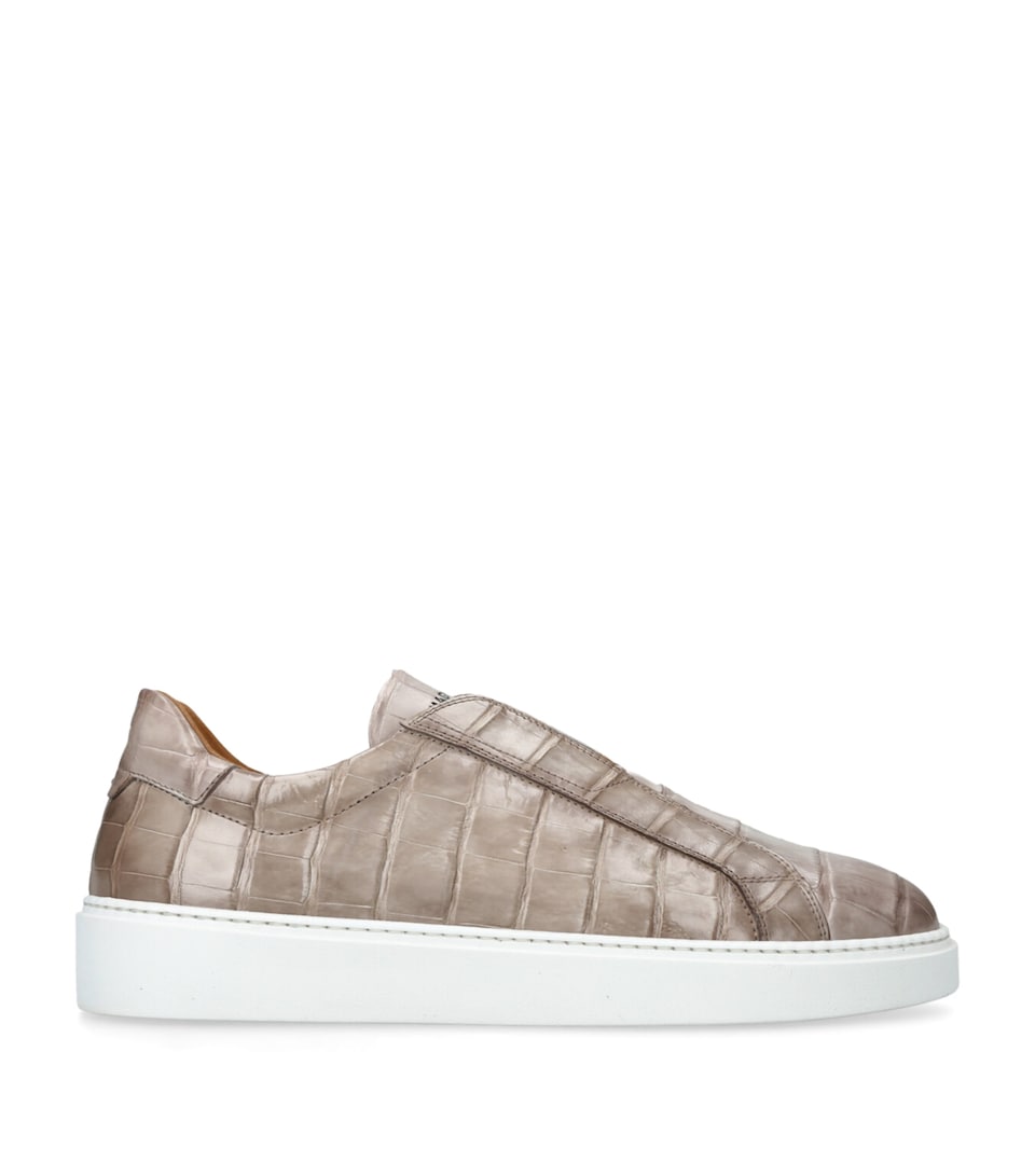 Crocodile Leather Lotto Sneakers