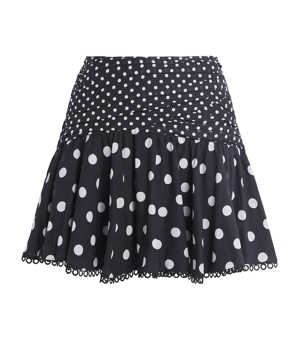 Charo Ruiz Ibiza Womens Noira Mini Skirt Black Dots