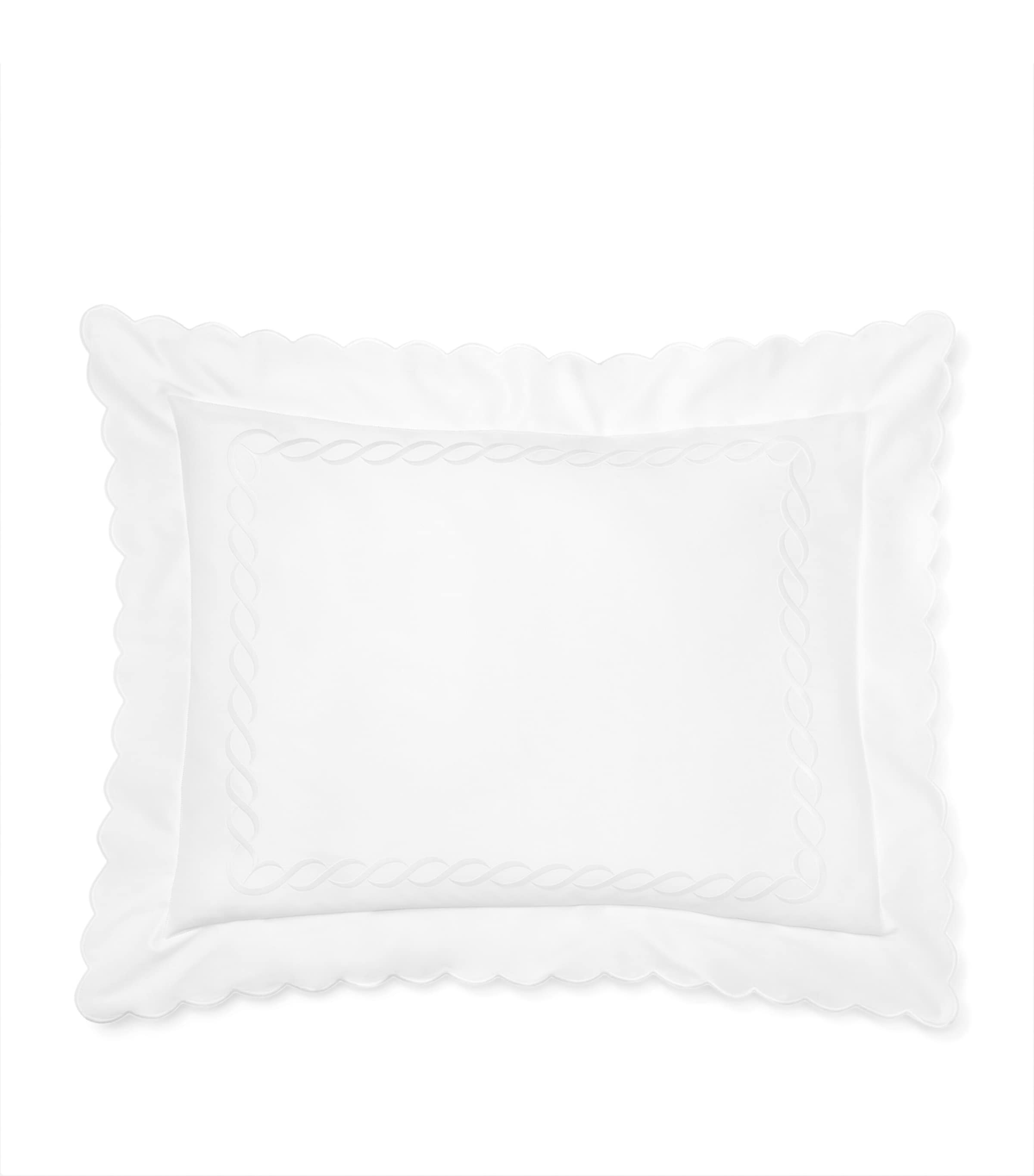 Pratesi Cotton Treccia King Pillowcase (50cmx  90cm) White/white