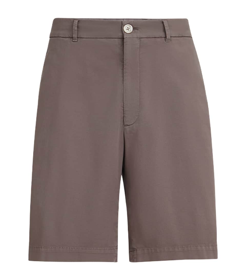 Garment-Dyed Cotton Gabardine Bermuda Shorts