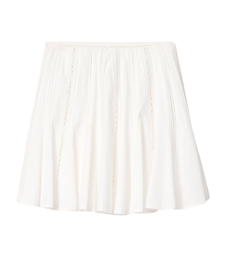 AllSaints Womens Organic Cotton Frances Mini Skirt Optic White