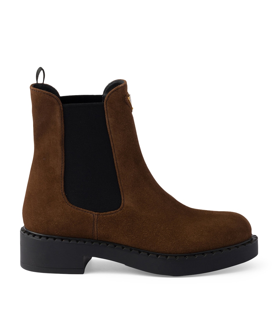 Suede Triangle Chelsea Boots
