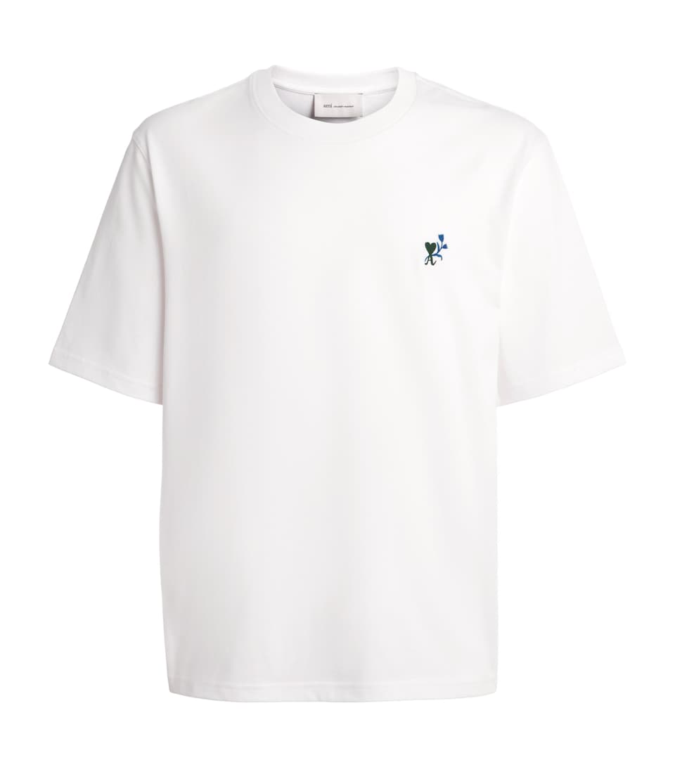 AMI Paris Mens Ami de Coeur Tulip T-Shirt Blanc