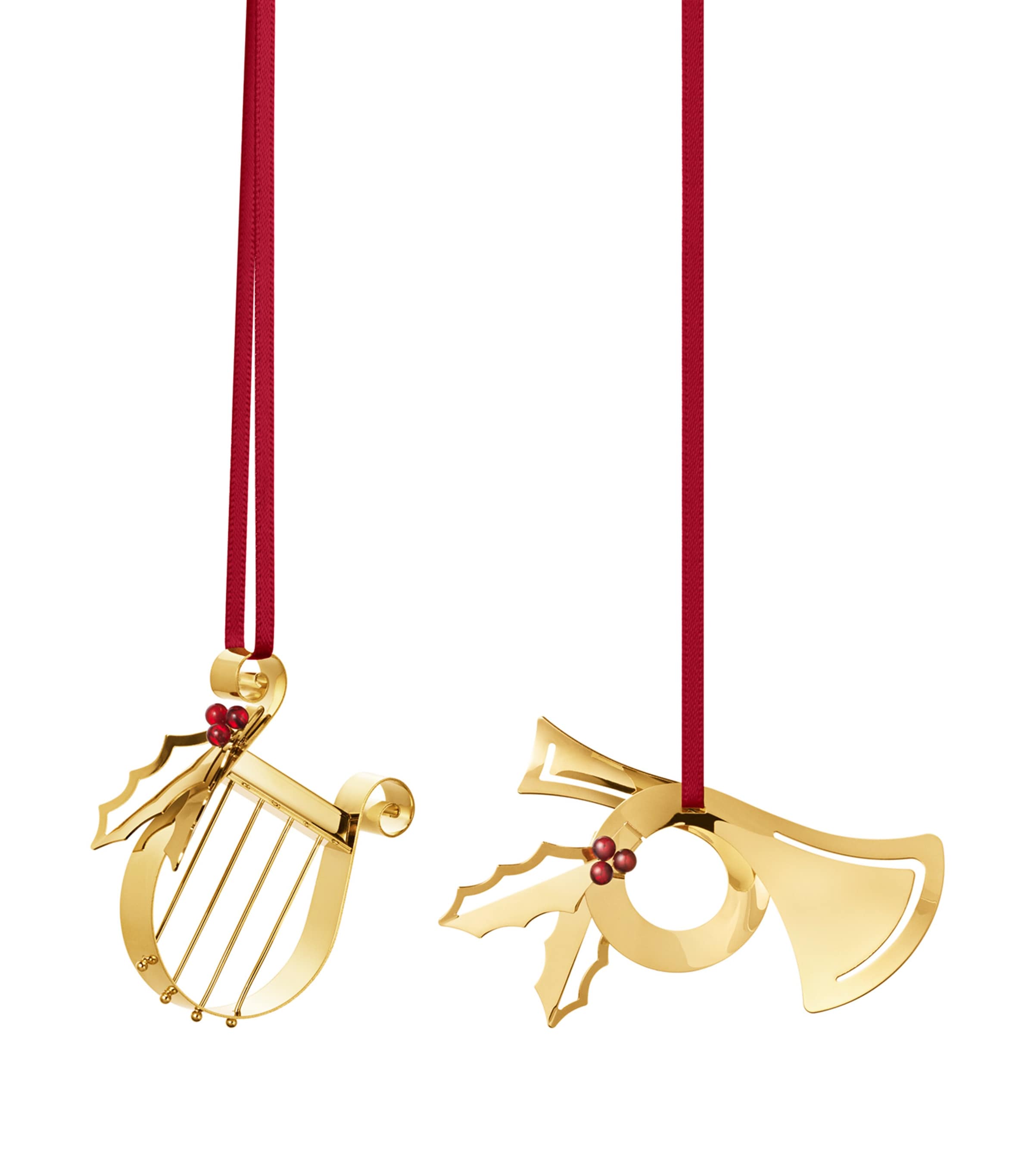 Georg Jensen Gold-Plated Holiday Ornaments (Set of 2) Gold