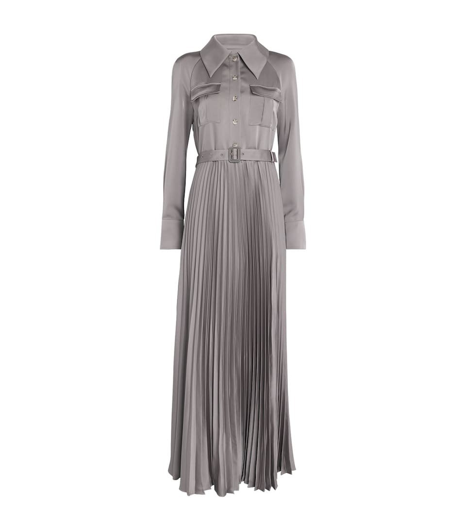 Pleated Shirt Maxi Dress
