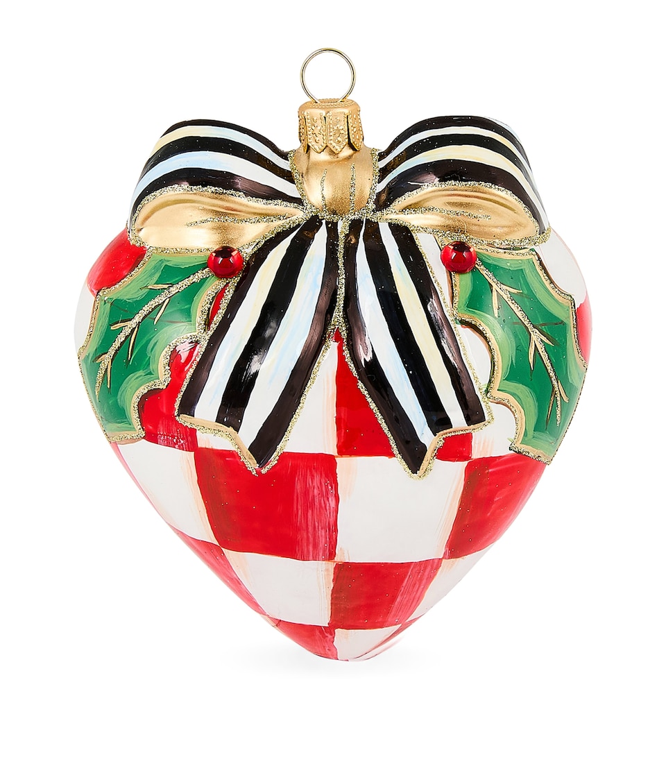Glass Check It Out Heart Tree Decoration