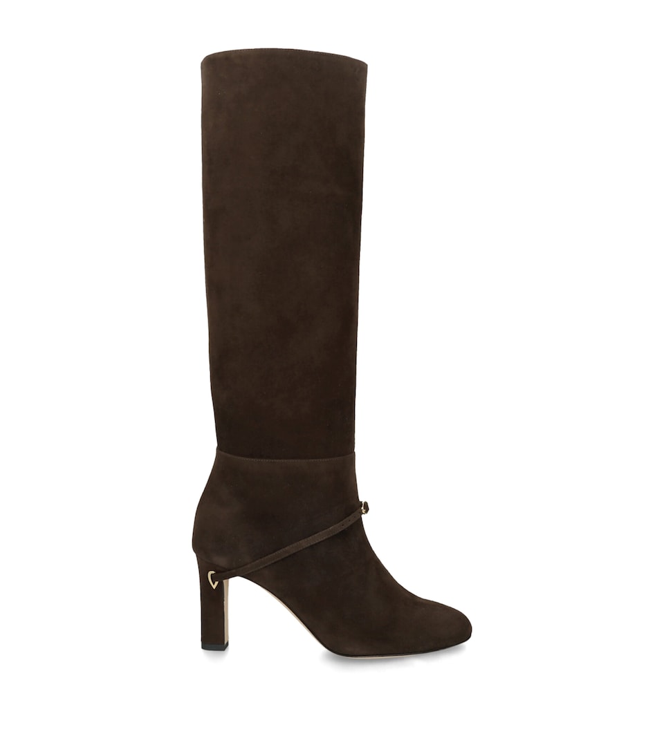 Jennifer Chamandi Suede Samuele Knee-High Boots 85 Brown