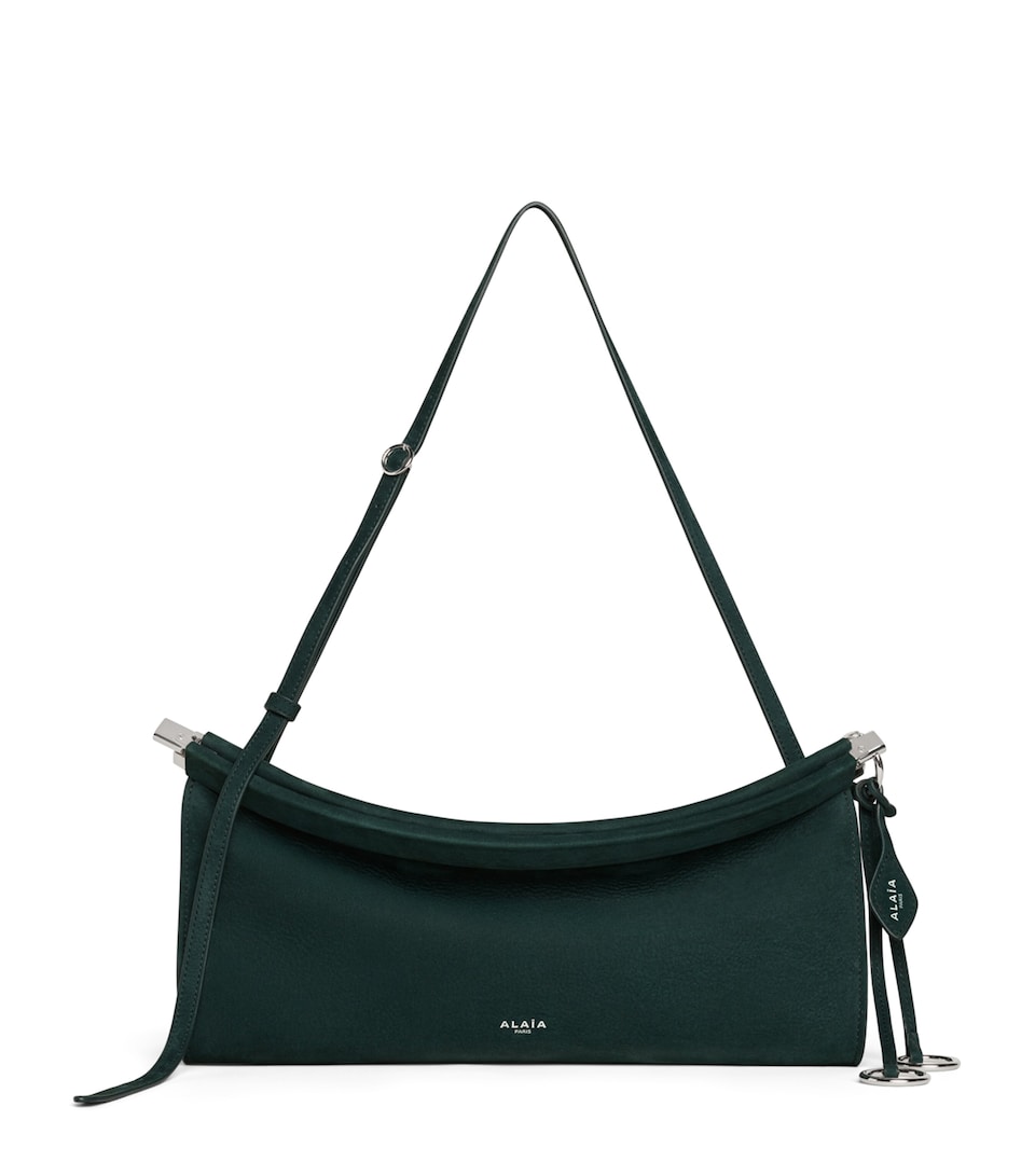 Medium Suede Le Click East West Shoulder Bag