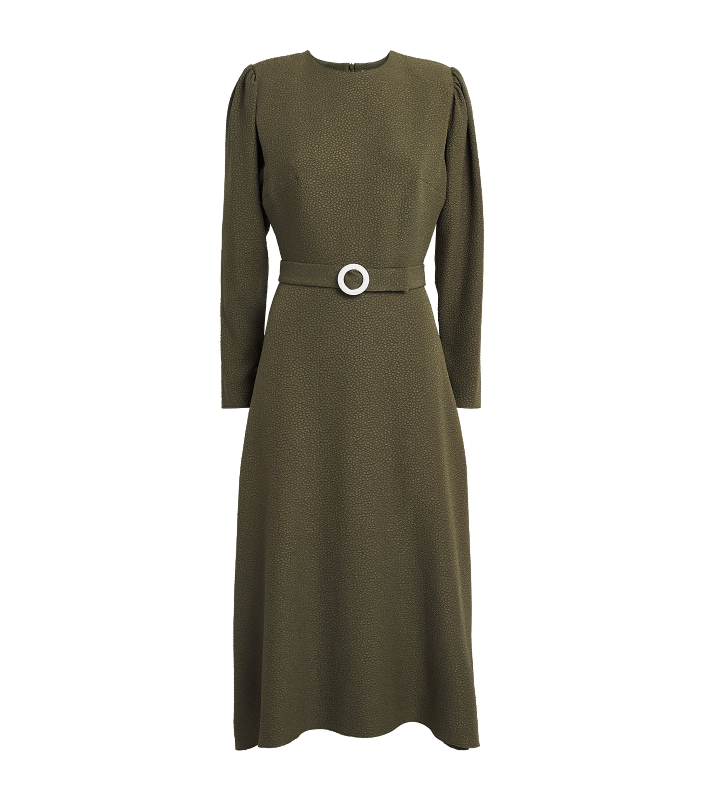 Edeline Lee Womens Belted Diana Midi Dress Agr Amber Green