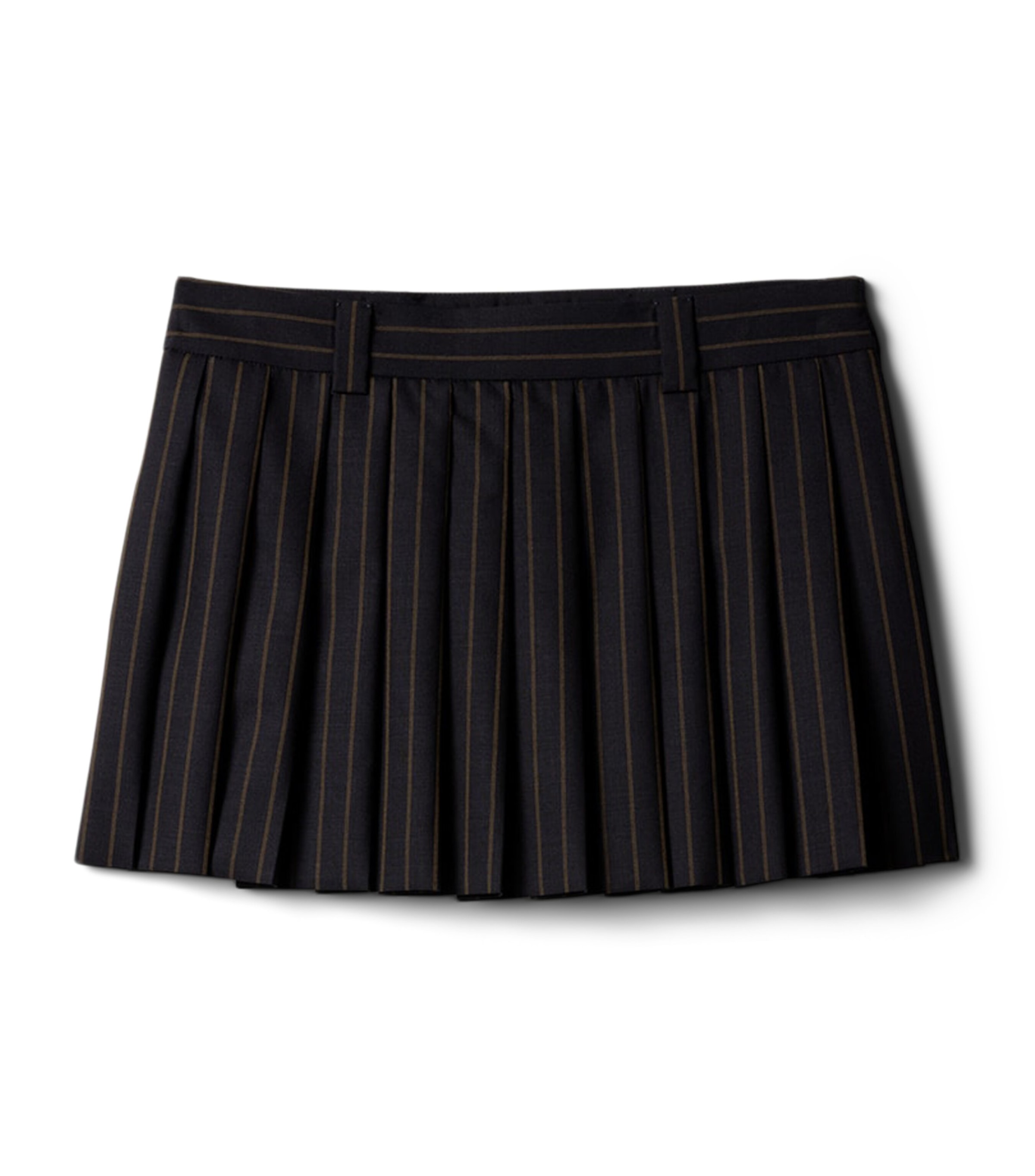 Wool Pleated Mini Skirt