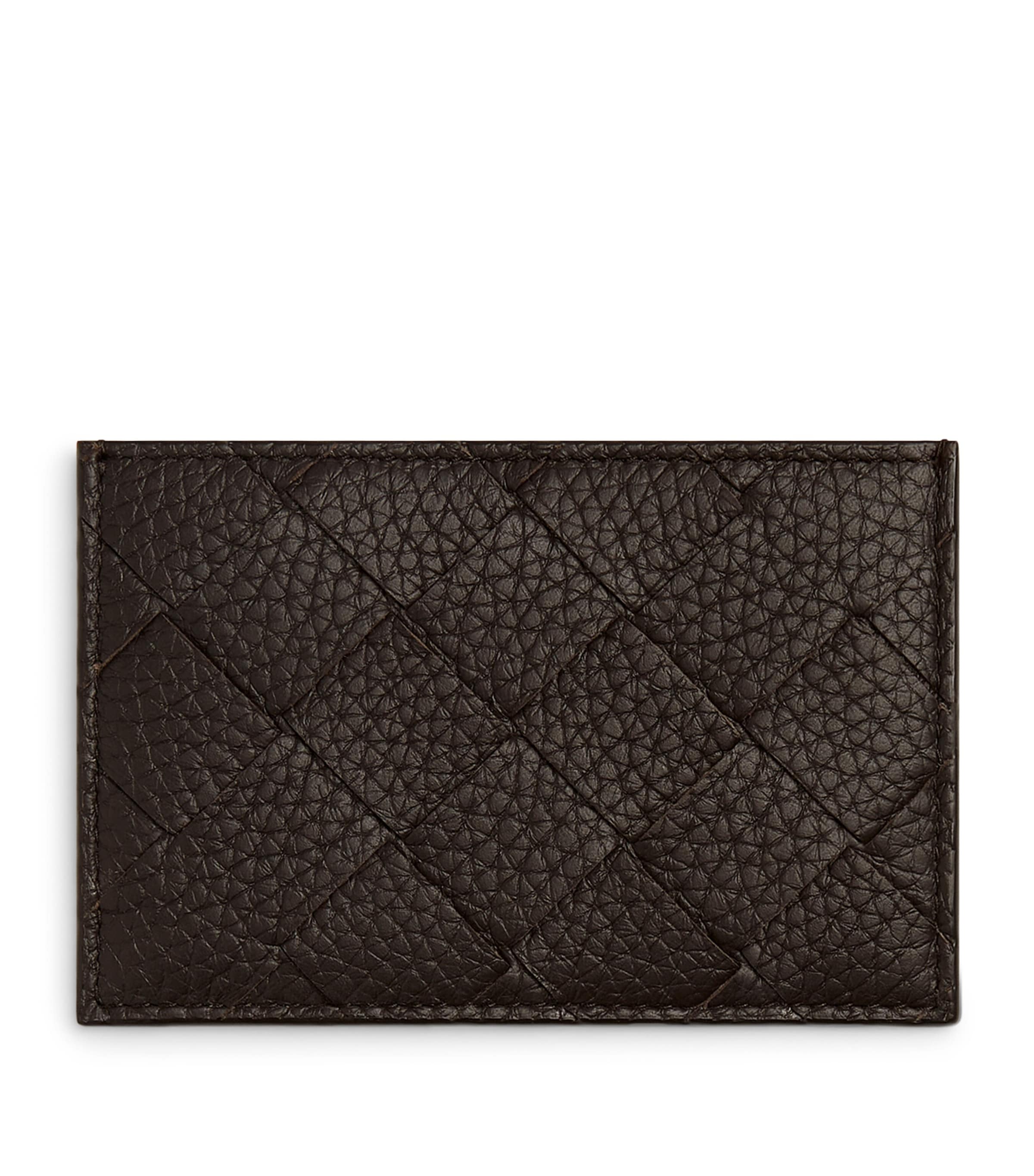 Leather Intrecciato Card Holder