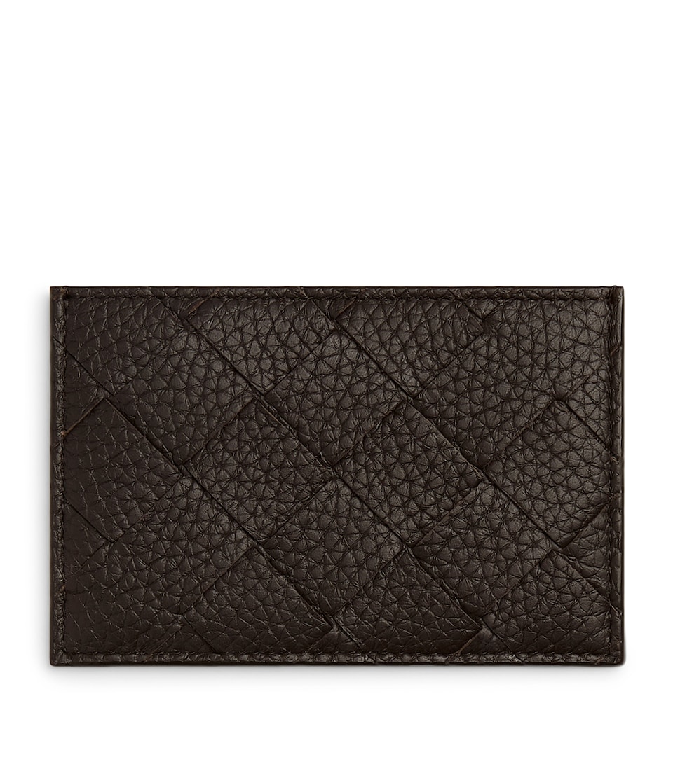 Leather Intrecciato Card Holder