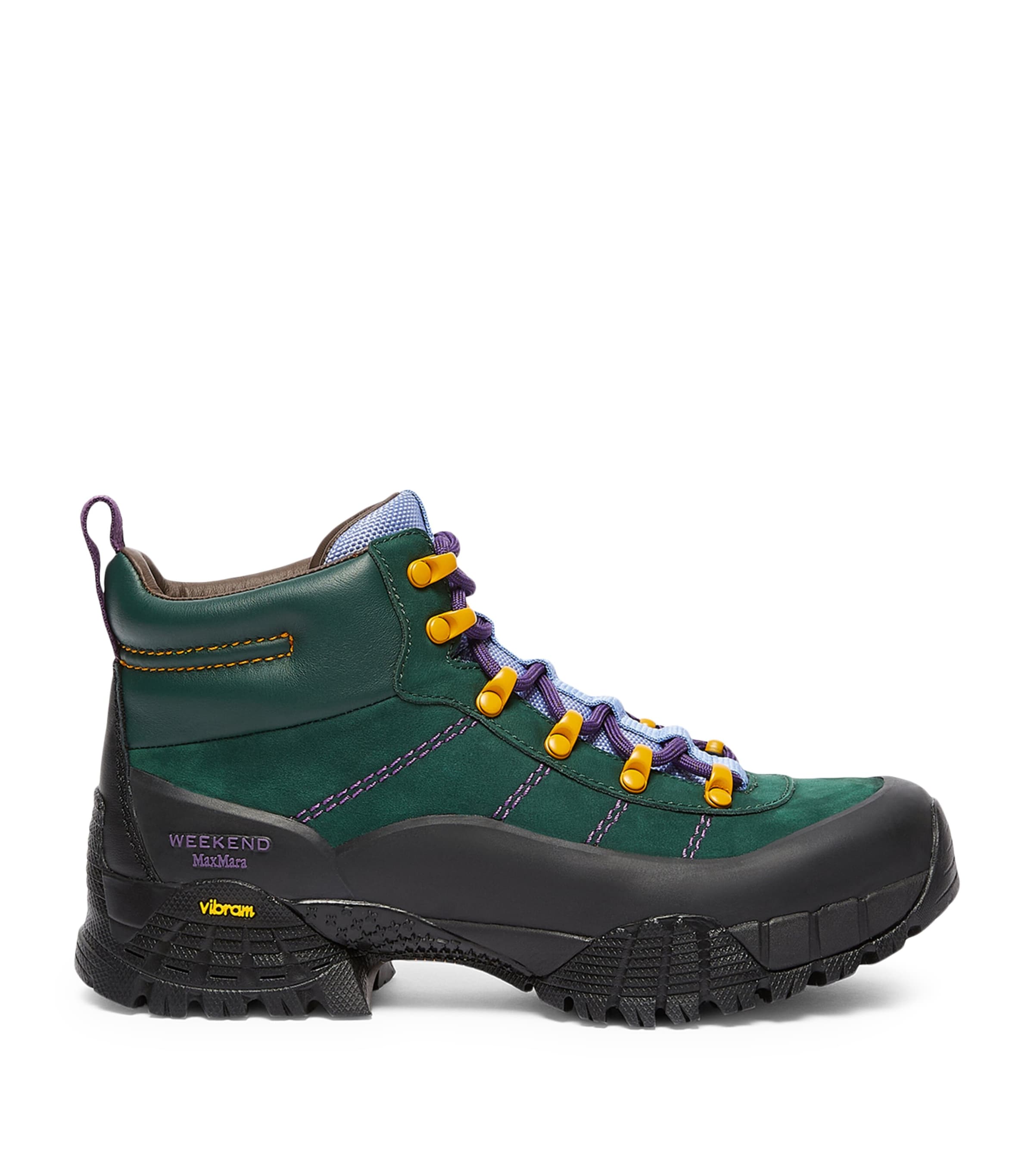 Weekend Max Mara Suede Hiking Ankle Boots Green
