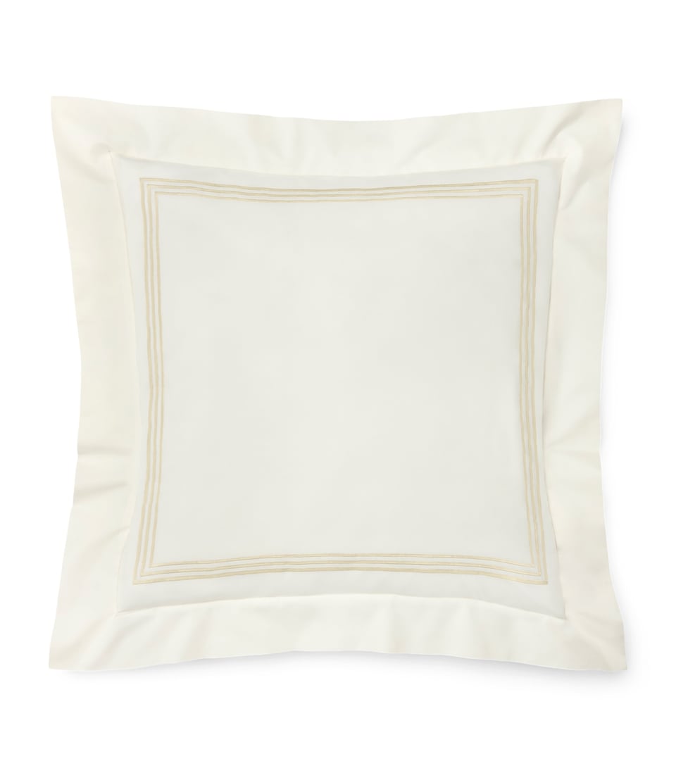 Pratesi Tre Righe Square Pillowcase (65cm x 65cm) Ivory/beige