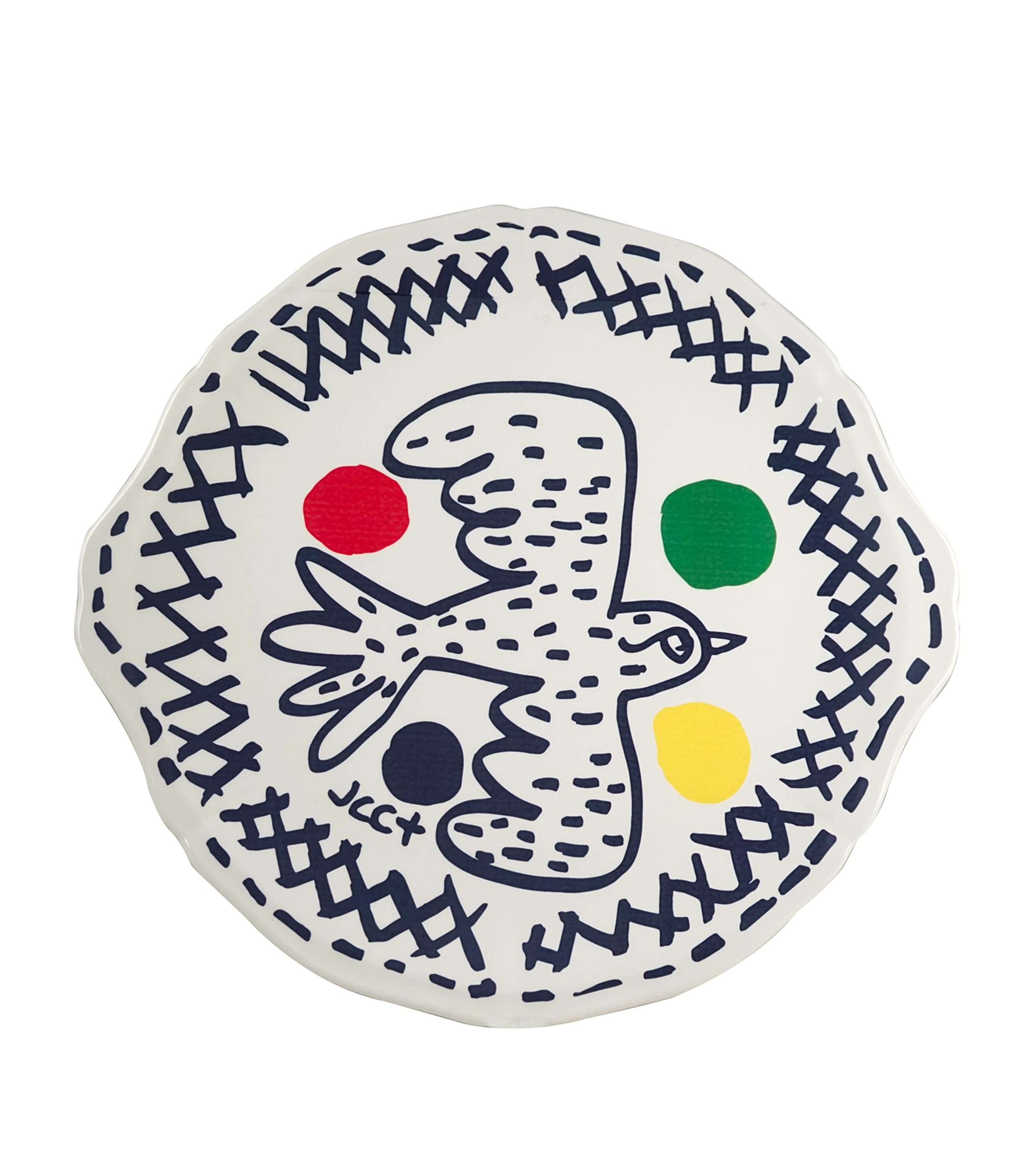Gien Archipel Cake Platter (34cm) White, Blue