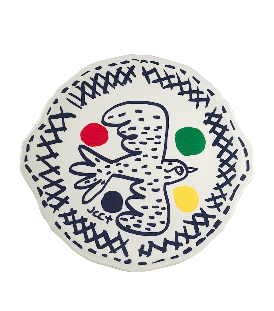 Gien Archipel Cake Platter (34cm) White, Blue