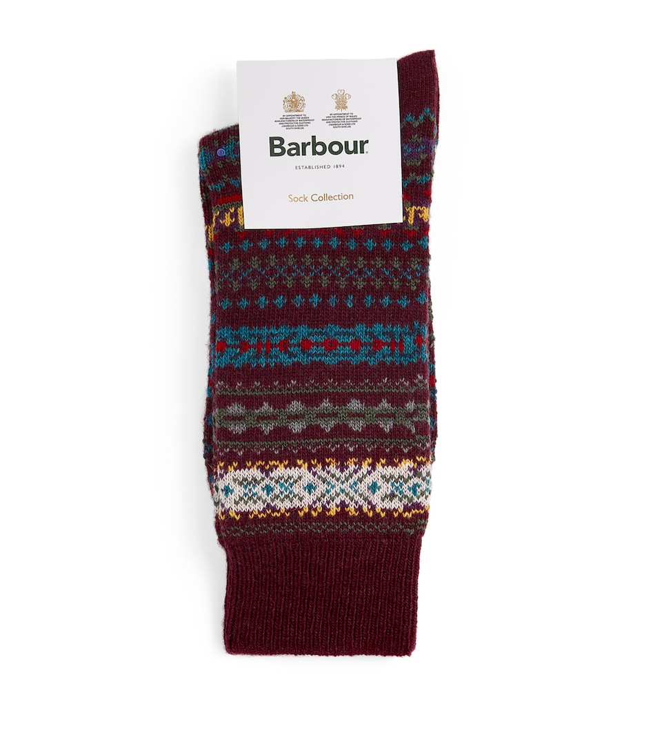 Wool-Blend Fair Isle Socks