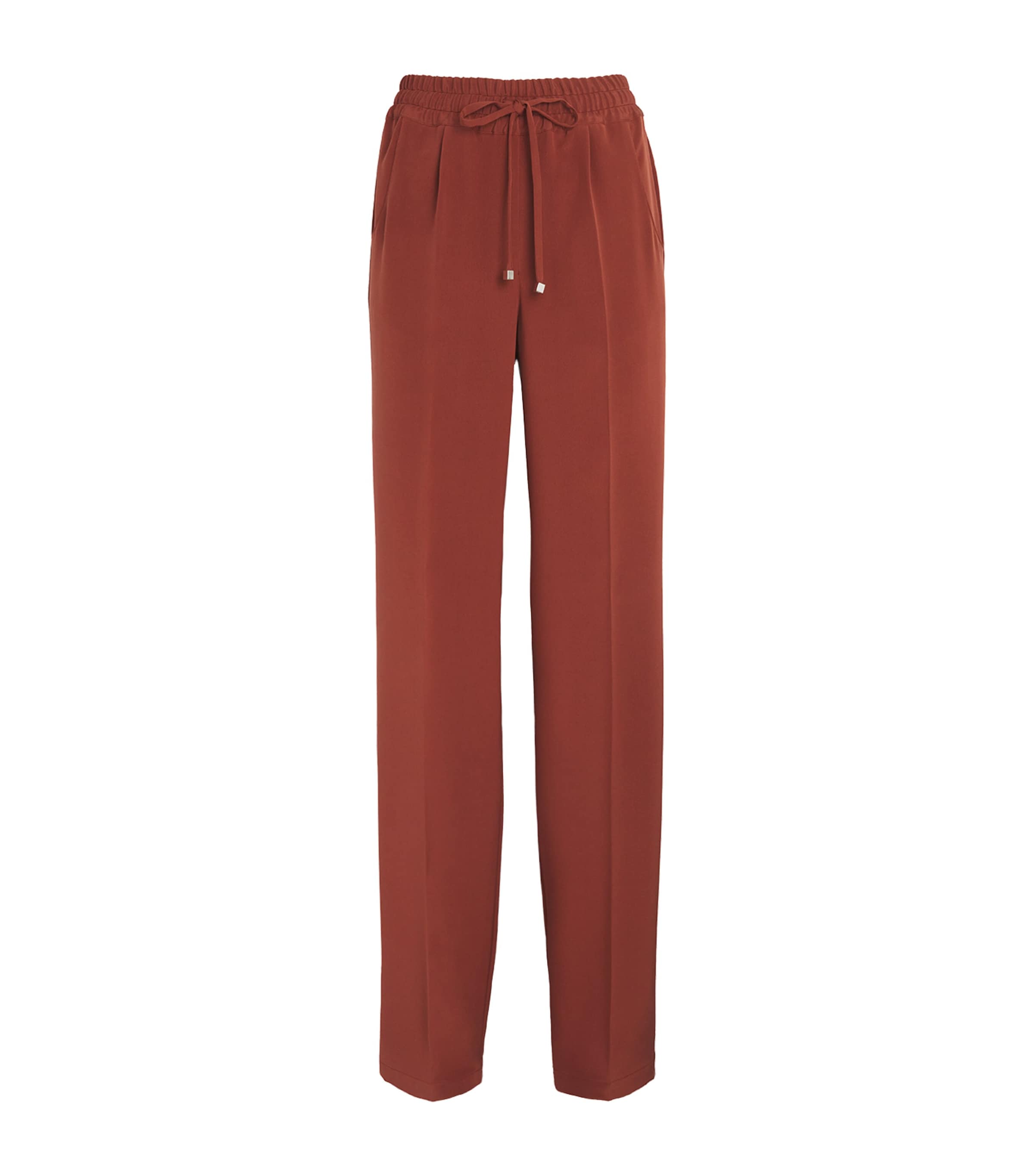 Stretch-Silk Pleated Trousers