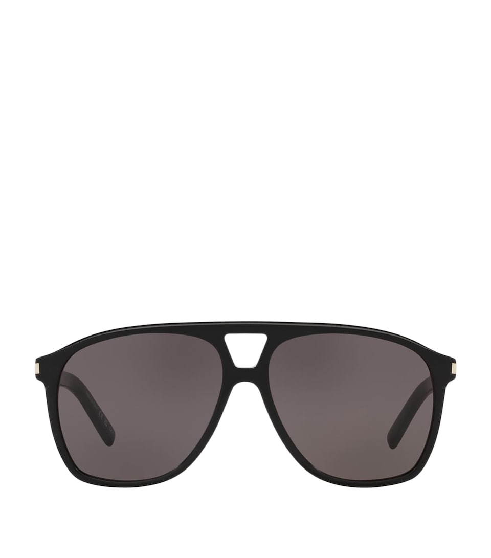 Saint Laurent SL 596 Dune Rectangular Sunglasses Black