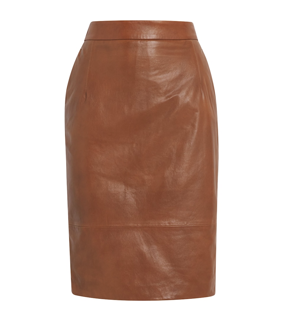 Lambskin Midi Skirt