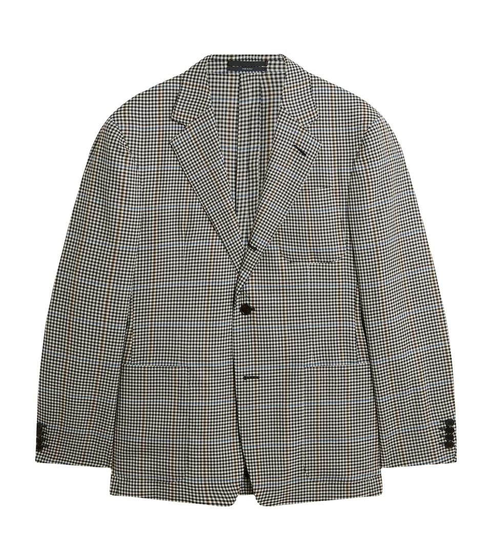 Merino Wool Gingham Cavendish Blazer
