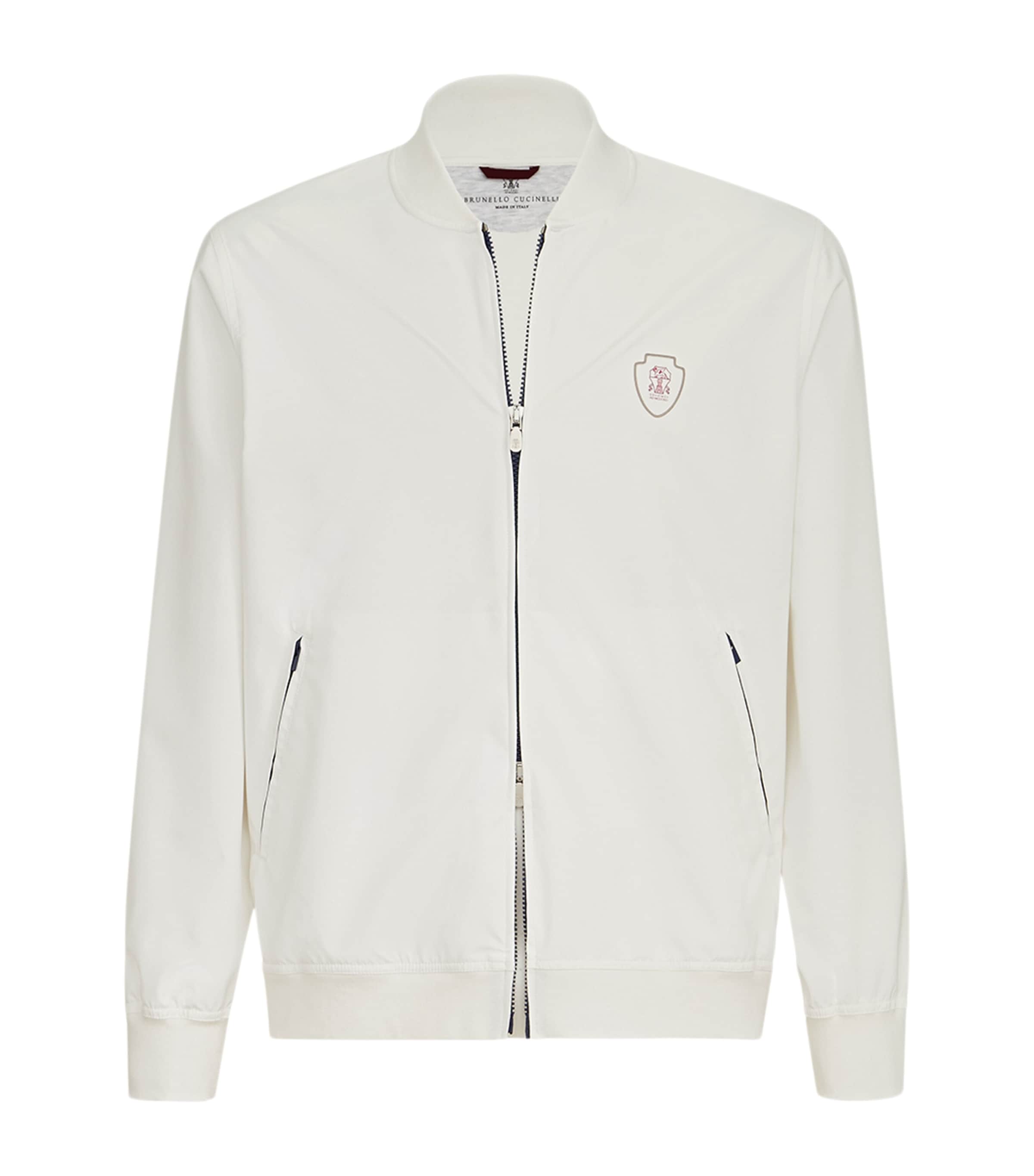 Brunello Cucinelli Mens Crest Zip-Up Sweatshirt