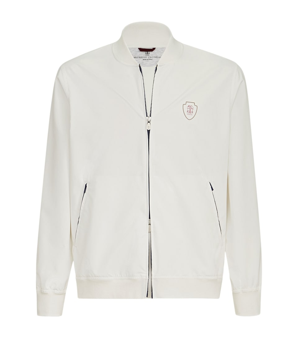 Brunello Cucinelli Mens Crest Zip-Up Sweatshirt