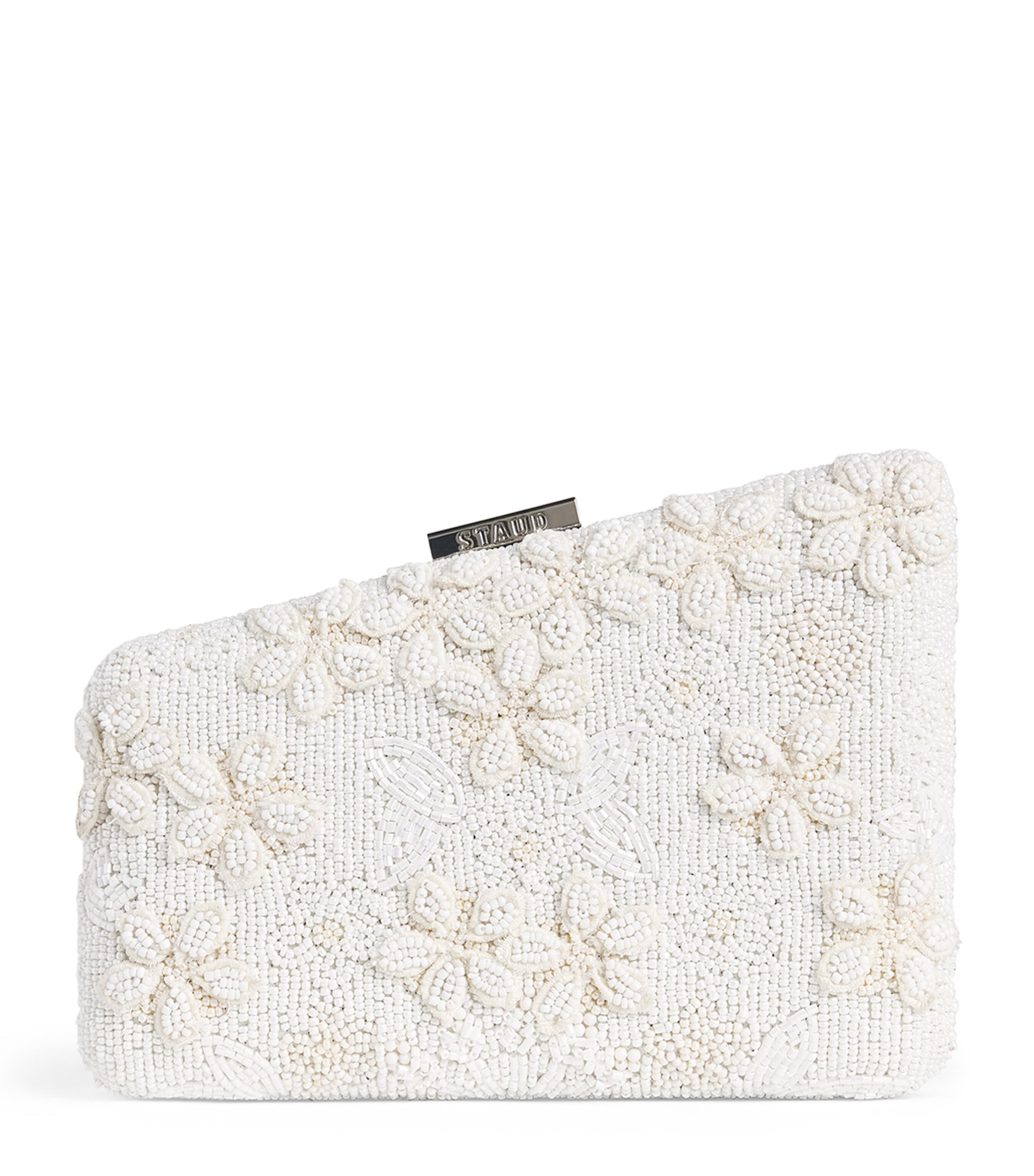 STAUD Beaded Carmella Clutch Bag Grpd Garden Party